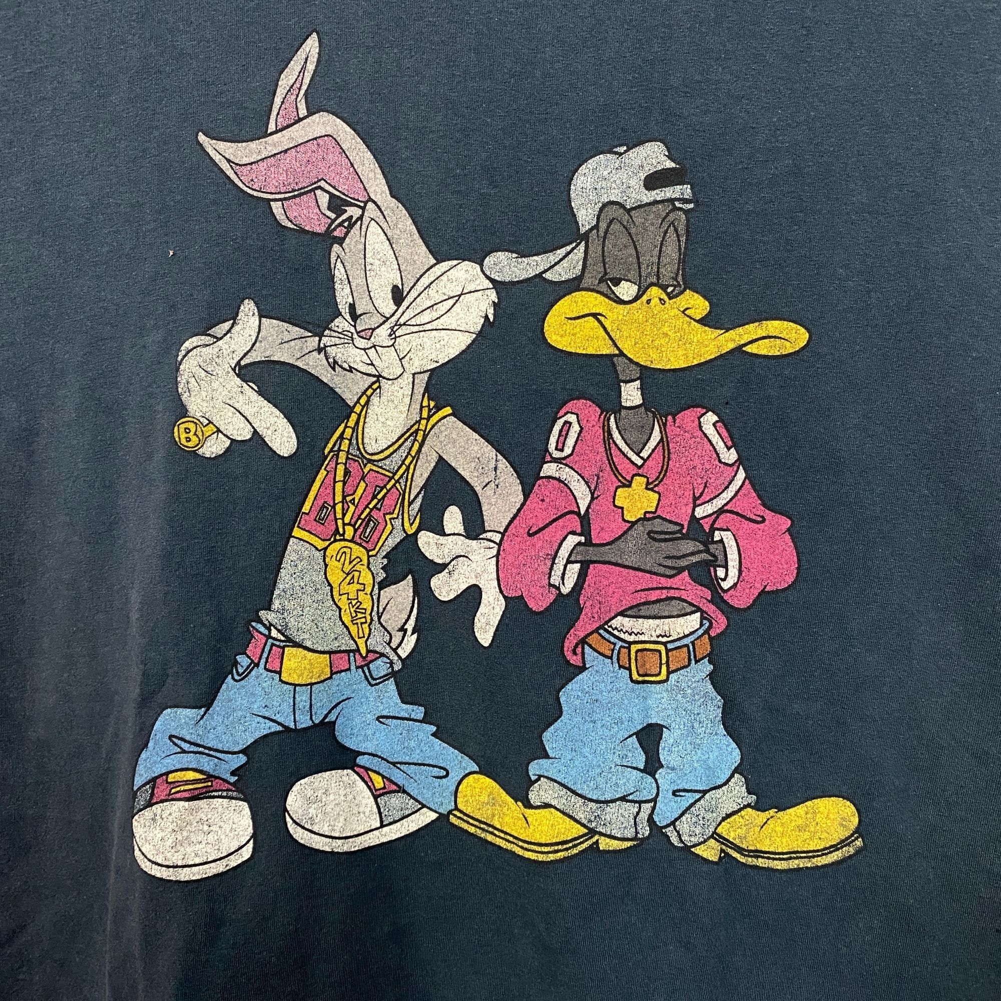 Warner Bros Looney Tunes Bugs Bunny Daffy Duck Criss Cross Parody Tee L Size US L / EU 52-54 / 3 - 2 Thumbnail