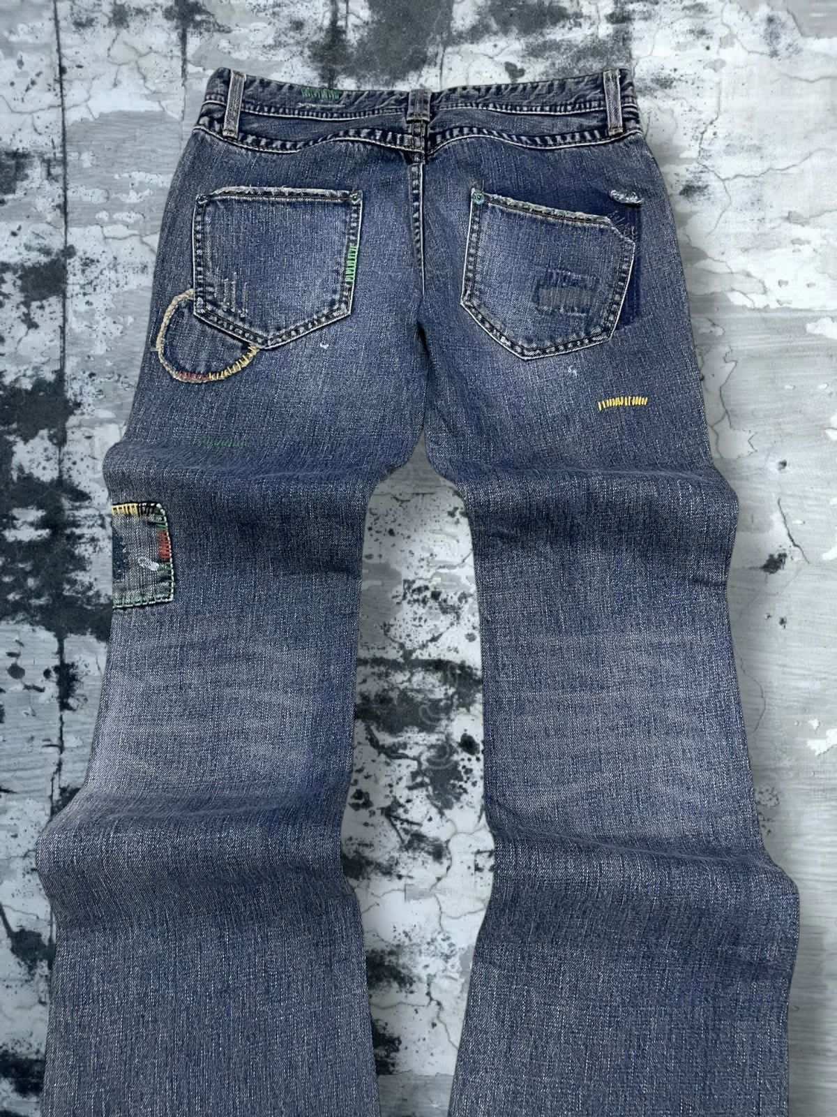 Tornado Mart Vintate Og 1990s Japan Designer Back Number Boro Distressed Size US 30 / EU 46 - 13 Thumbnail