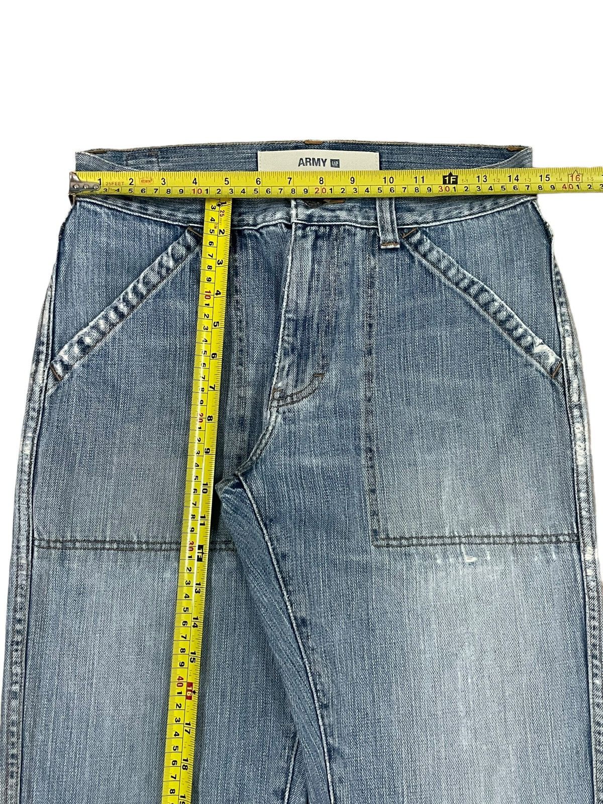 Gap Vintage Y2K Gap Army Blue Wash Crazy Pocket Straight Jeans Size US 29 - 14 Thumbnail