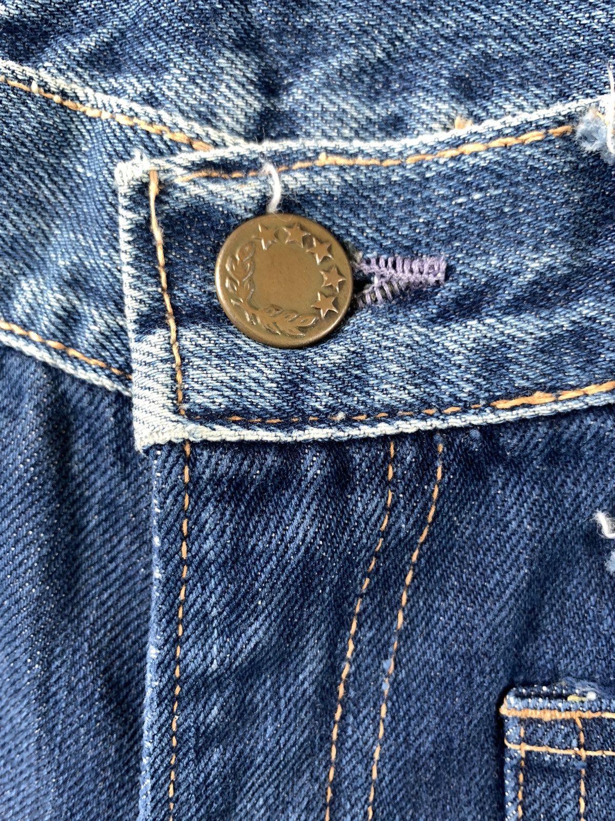 If Six Was Nine Super Flare Jeans Vintage 70's Cosmo USA Jeans Paddy Button Size US 26 / EU 42 - 6 Thumbnail
