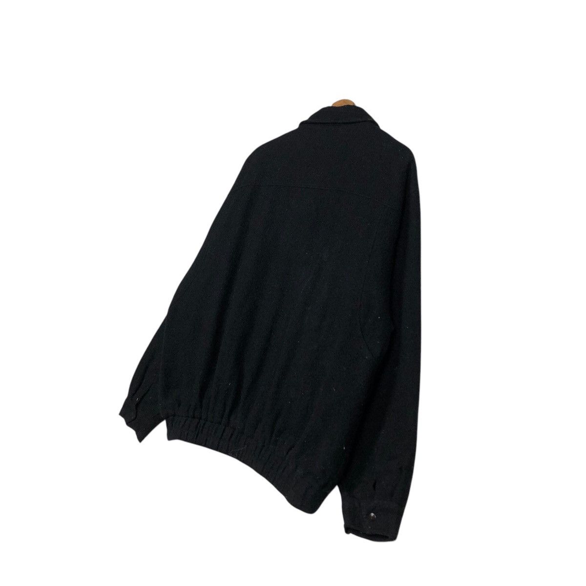 Japanese Brand Rich Black Vintage Wool Bomber Jacket Unbrandd Issey Miyake Size US L / EU 52-54 / 3 - 11 Thumbnail