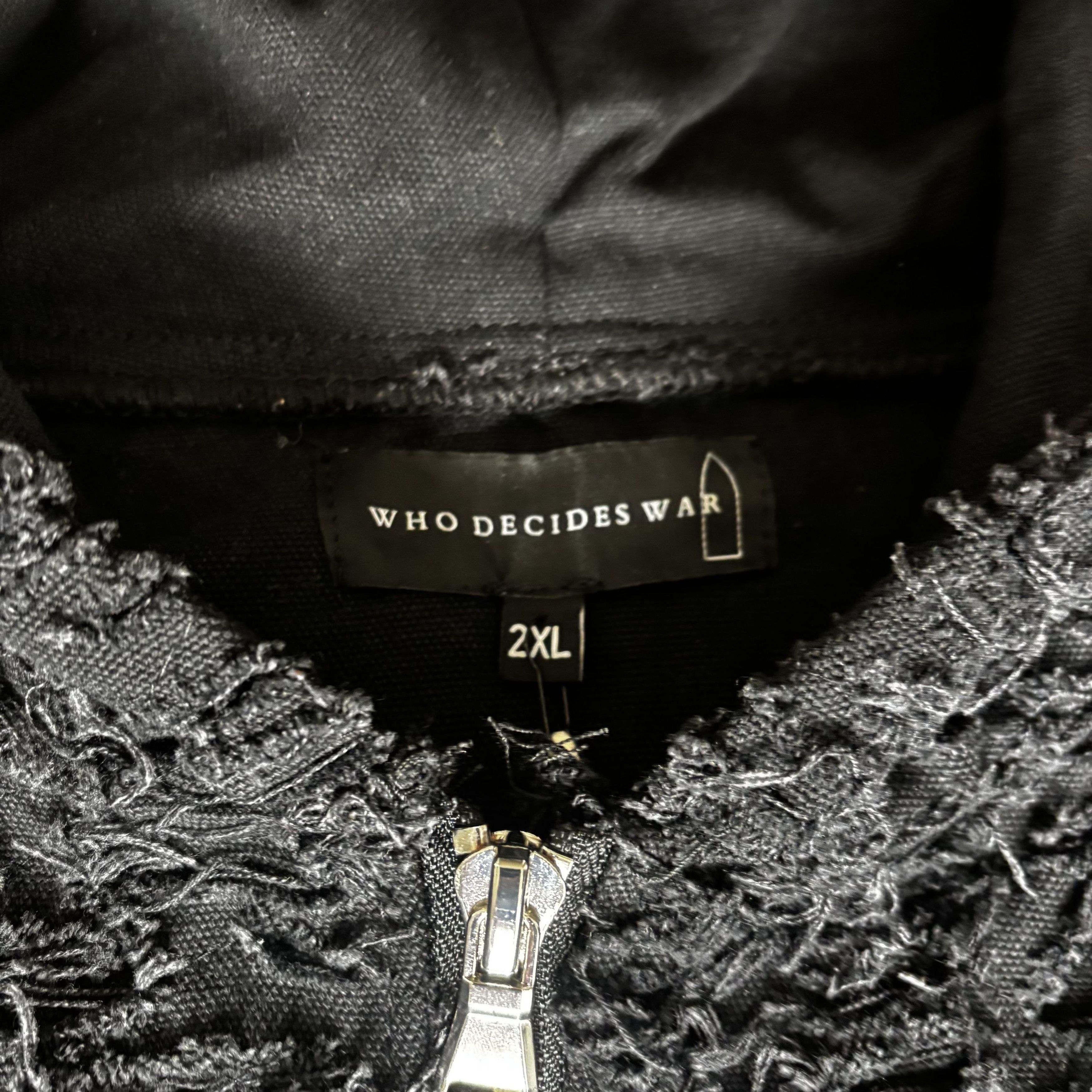 Who Decides War WHO DECIDES WAR HUSK ZIP UP HOODIE CHARCOAL GREY BLACK XXL Size US XXL / EU 58 / 5 - 3 Thumbnail