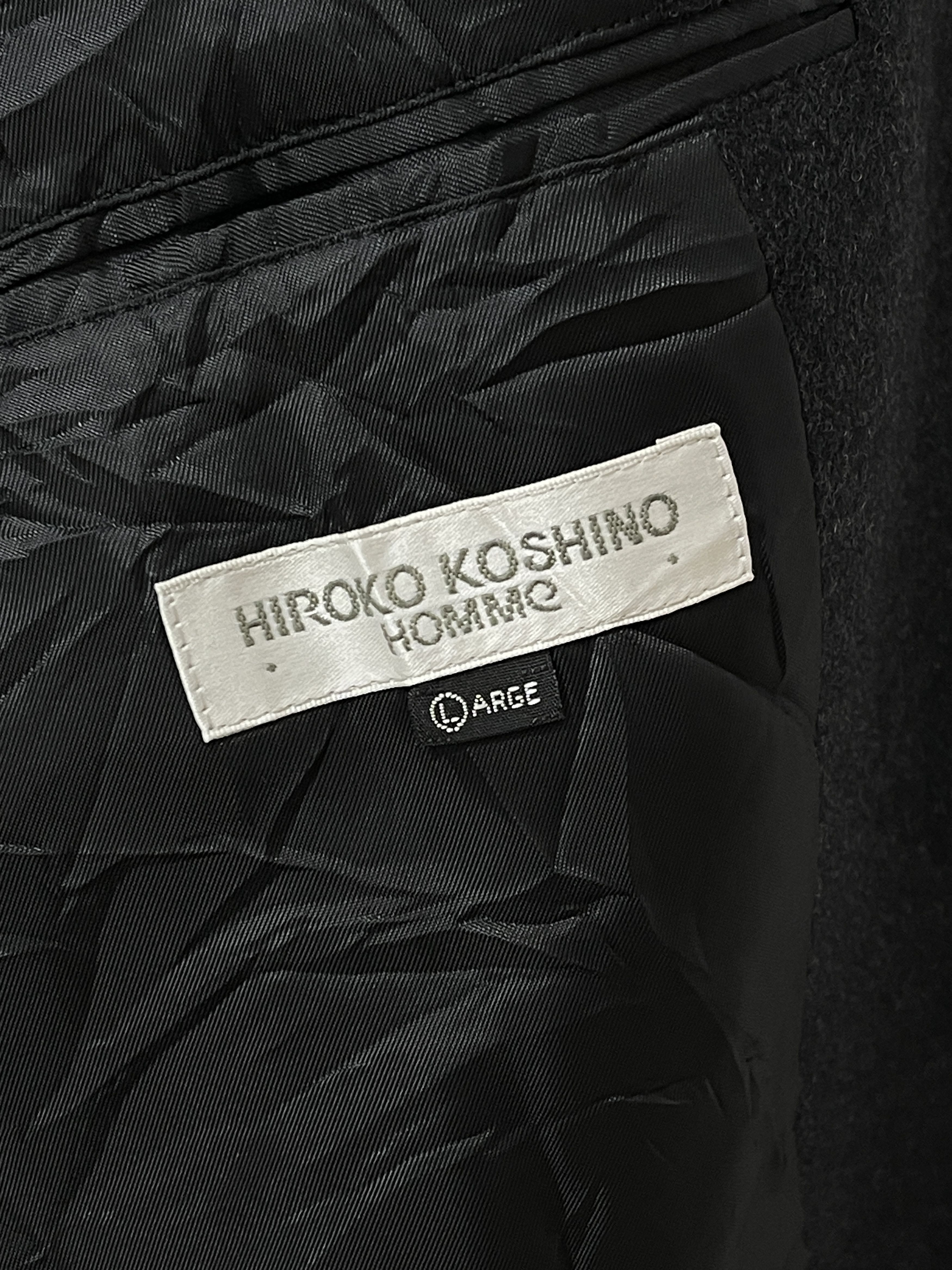 Vintage 90s Hiroko Koshino Homme Japan Archive Wool Jacket Size US L / EU 52-54 / 3 - 6 Thumbnail