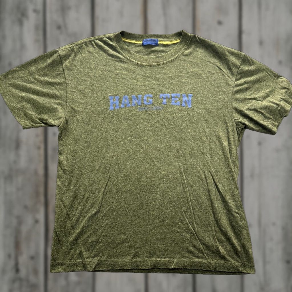 Hang Ten Hang Ten Shirt Mens L Green Heather Graphic Surf Logo Short Sleeve Casual Size US L / EU 52-54 / 3 - 1 Thumbnail