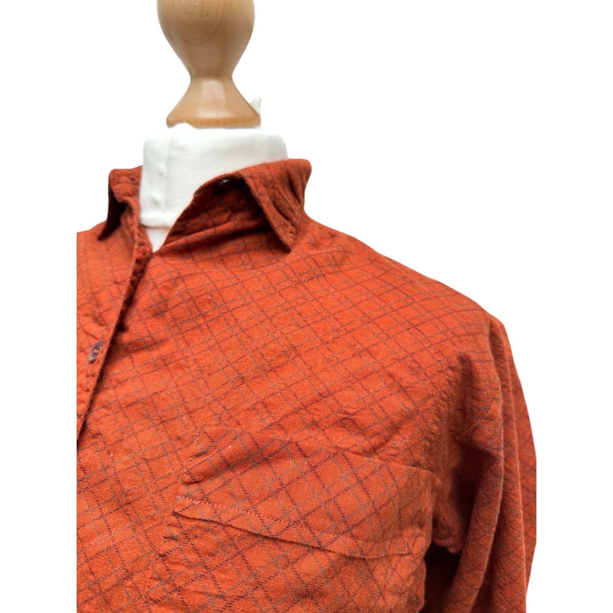 Yves Saint Laurent Rive Gauche 1970s Checkered Flannel Shirt Size XS / US 0-2 / IT 36-38 - 3 Thumbnail