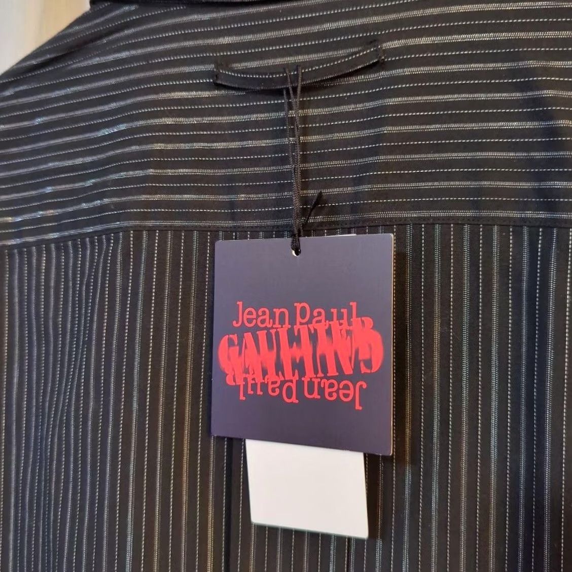 Jean Paul Gaultier Jean Paul GAULTIER CLASSIQUE Long Sleeve Shirt 46 Khaki Stripe Cotton Size US XXL / EU 58 / 5 - 5 Thumbnail