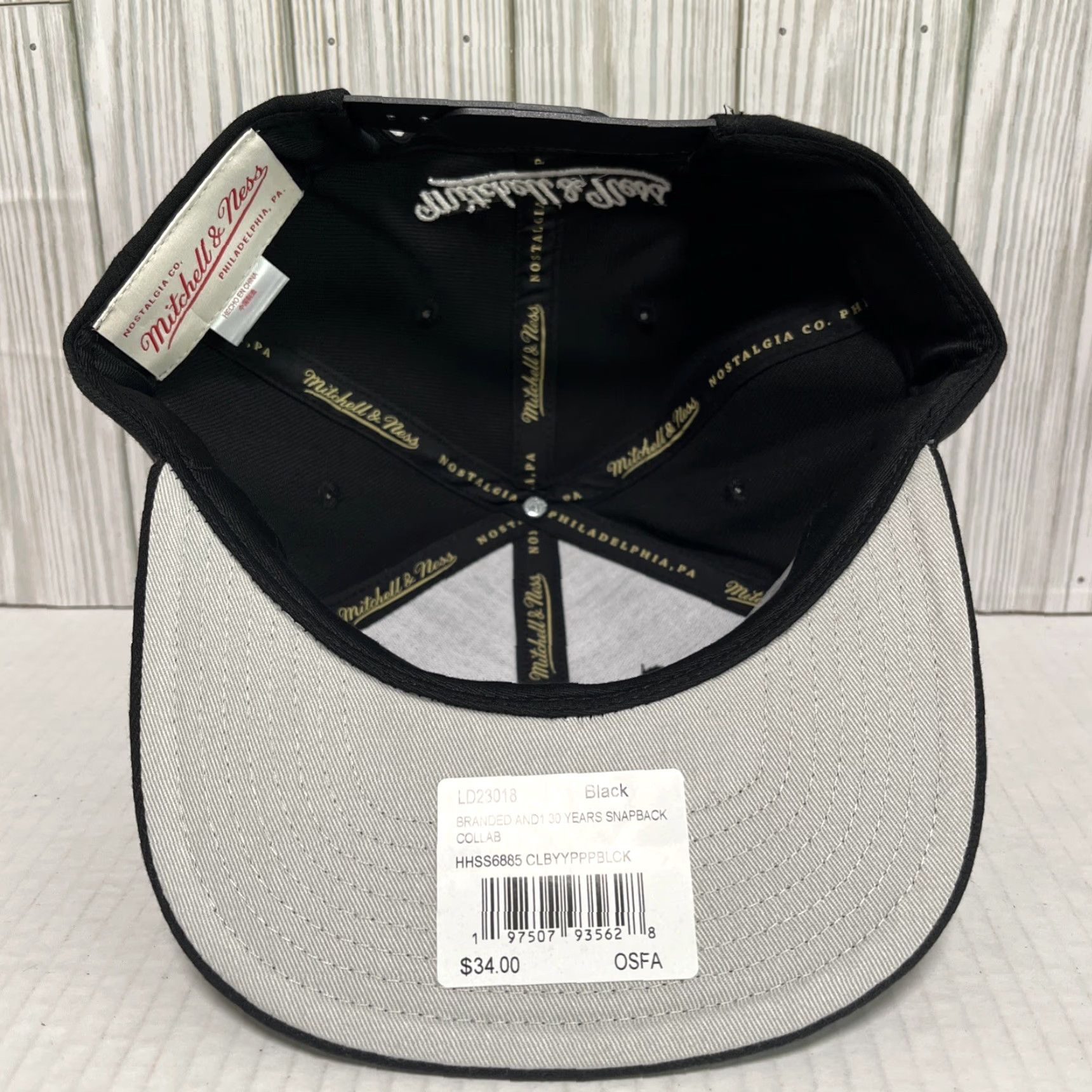 Mitchell & Ness Mitchell & Ness AND1 Hat Cap Snap Back Retro Mixtape Tour Basketball Cap Mens Adjustable Black One Size Snapback Size ONE SIZE - 7 Thumbnail