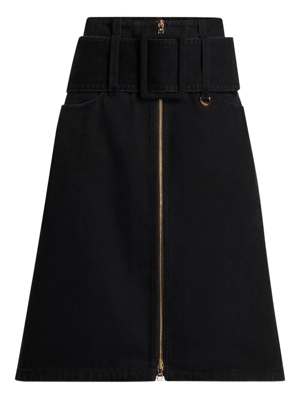 Patou ZIPPED MIDI BELTED SKIRT Size 28" / US 6 / IT 42 - 1 Thumbnail