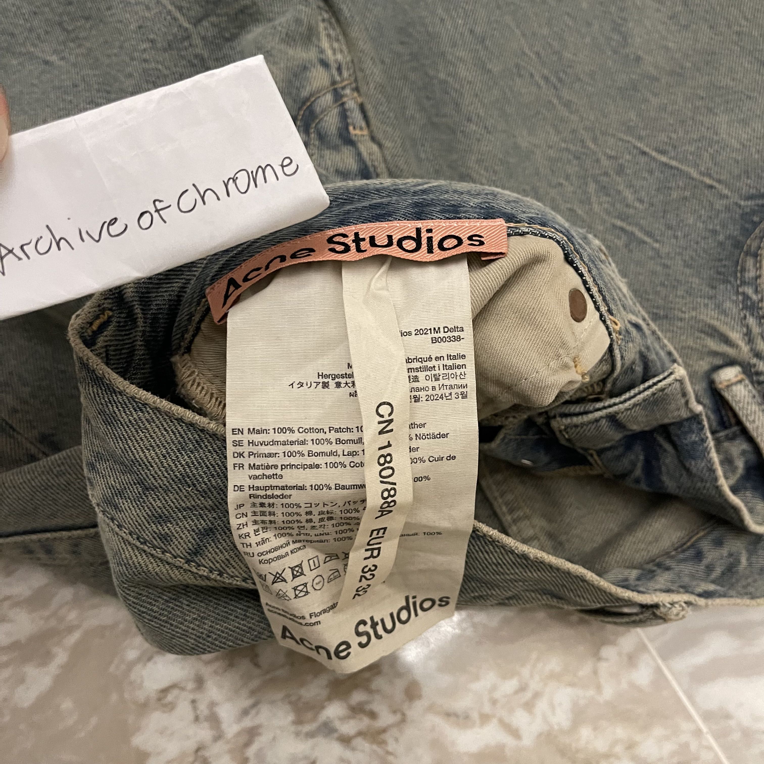 Acne Studios Acne Studios - Loose fit jeans - 2021M - Blue/beige Size US 32 / EU 48 - 6 Thumbnail
