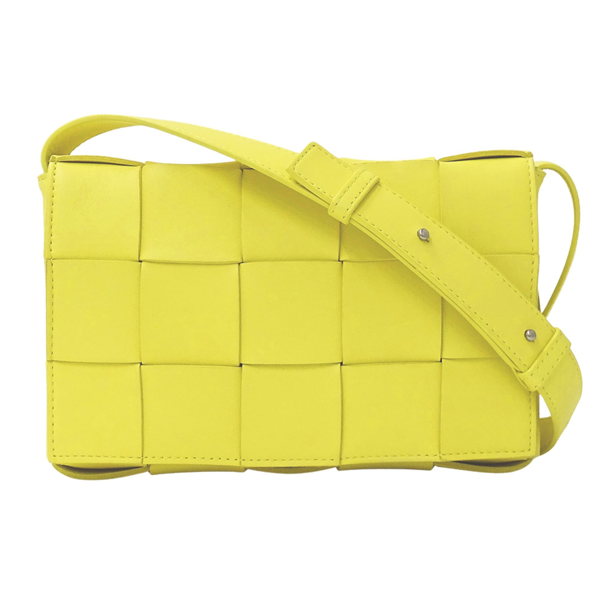 Bottega Veneta Bottega Veneta Cassette Classic Maxi Intrecciato Leather Shoulder Bag, Yellow, Women's, Crossbody Size ONE SIZE - 1 Thumbnail