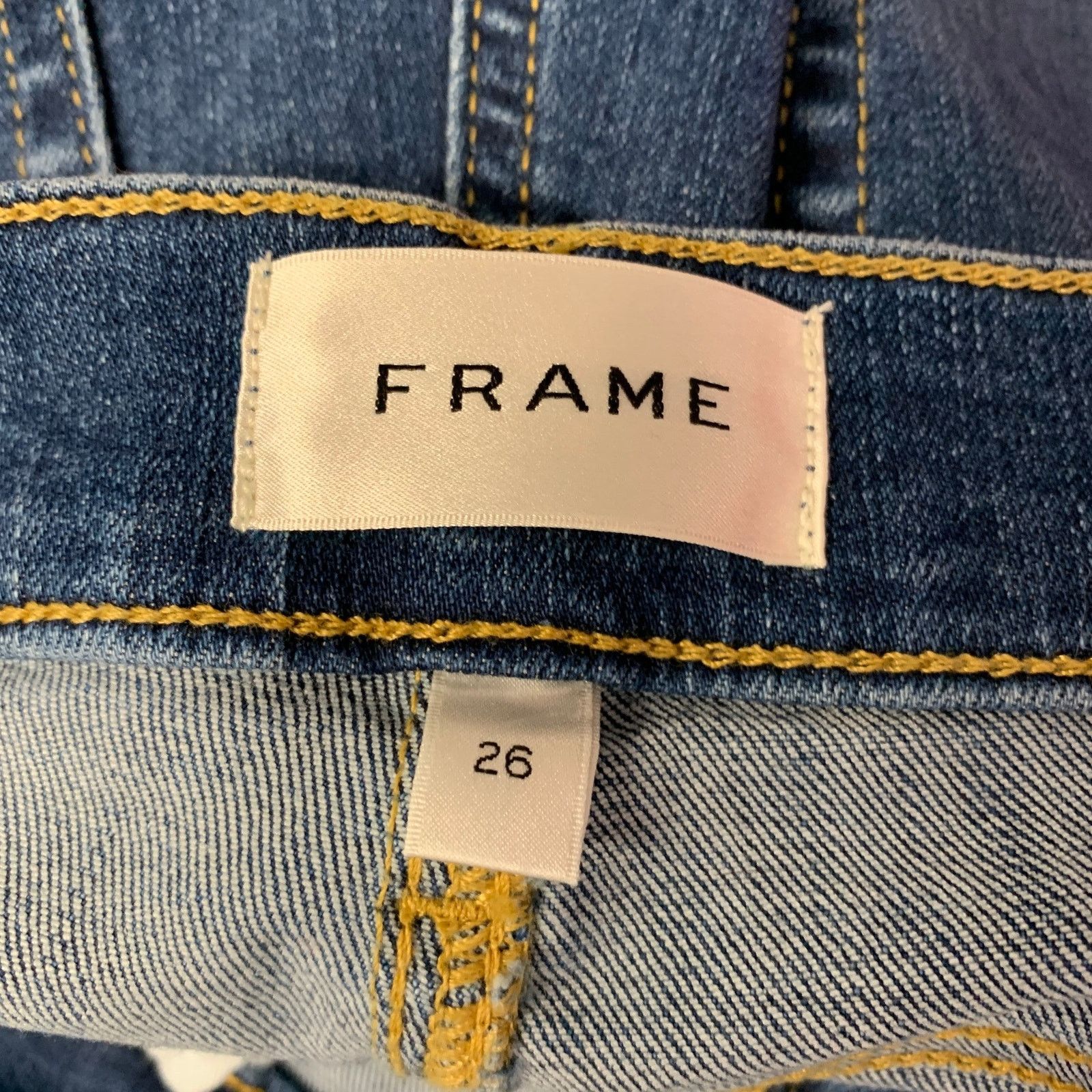 Frame FRAME Size 26 Blue Denim Straight Jeans Size 42" / US 20 - 3 Thumbnail