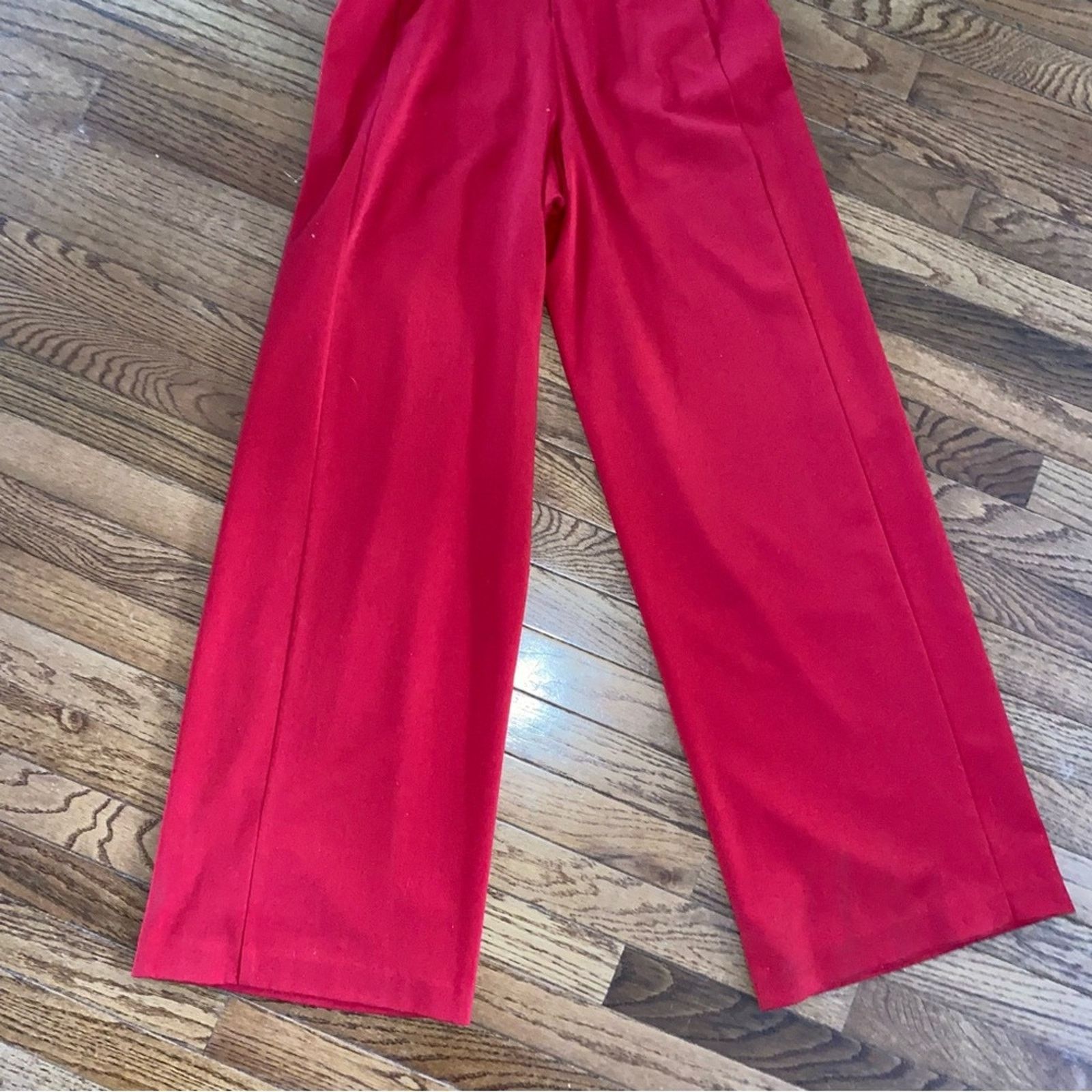 Black Halo BLACK HALO Jackie O Red Belted Wide Leg Jumpsuit Size 4 P Size 27" / US 4 / IT 40 - 10 Thumbnail