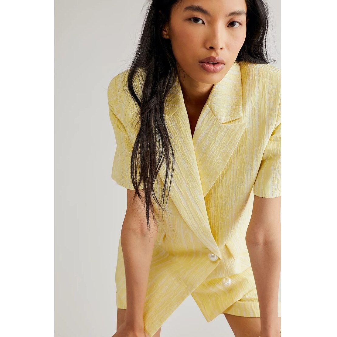 Free People New FREE PEOPLE X CRAS Sadie Blazer Suit and Shorts Set $438 Size S / US 4 / IT 40 - 2 Thumbnail