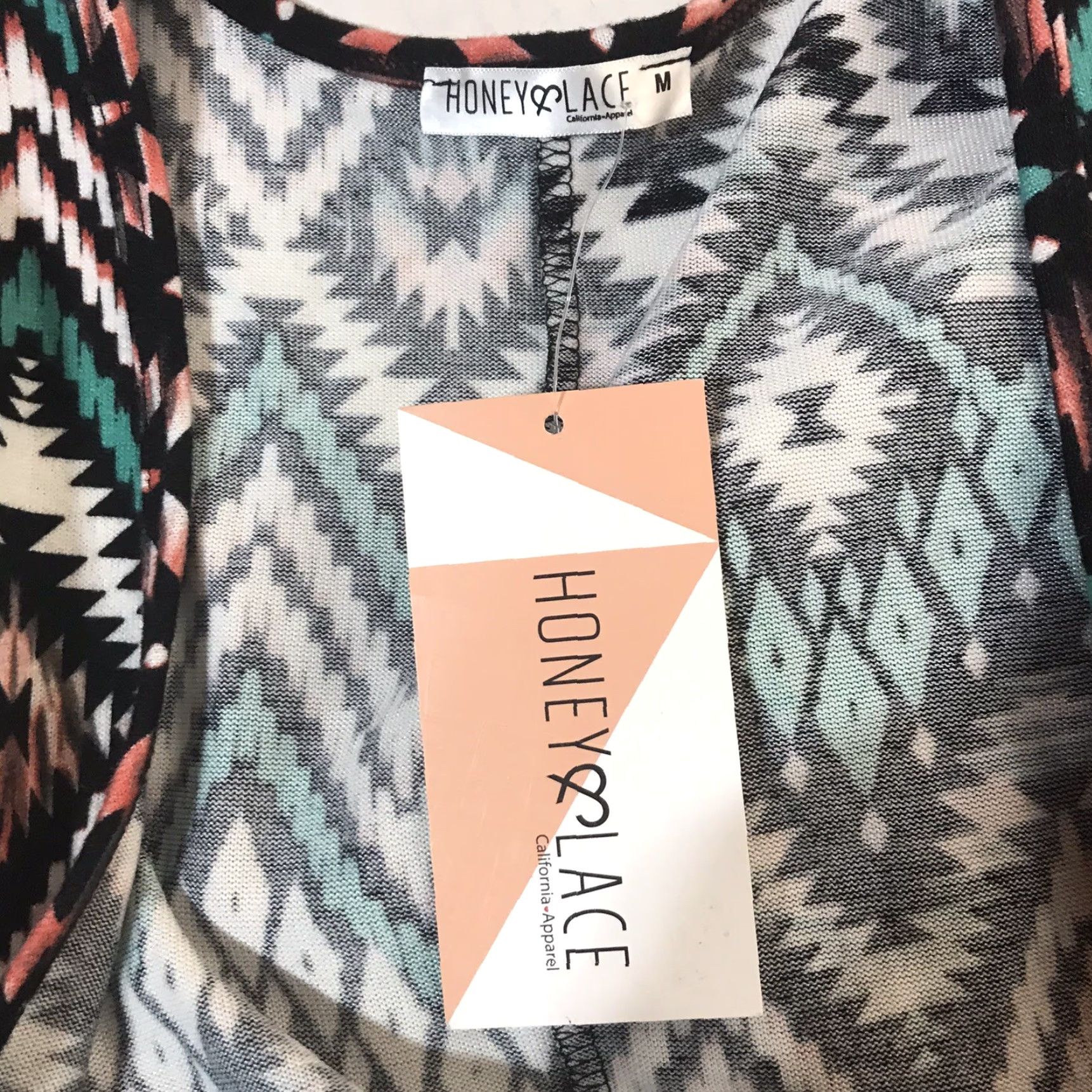 Vintage Honey & Lace Open Front Cardigan Womens Size M New Aztec Multi Size M / US 6-8 / IT 42-44 - 7 Thumbnail