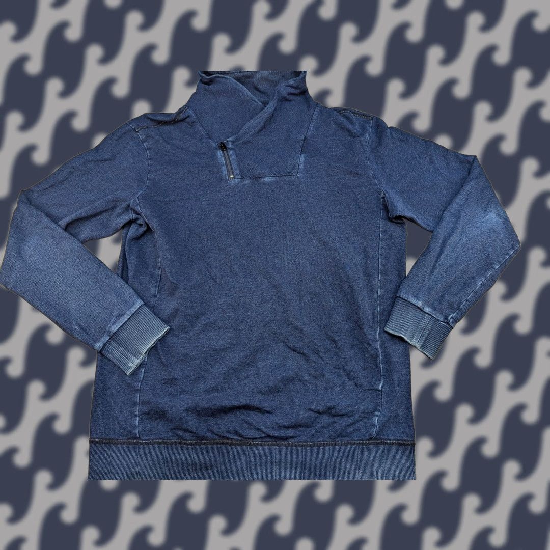 G-Star G-Star Raw Omaros Aero Mens Sweater XL Denim Blue Indigo Turtle Neck Cotton Pullover Casual Mens XL Denim Blue Indigo Cotton Pullover Turtle Neck Size US XL / EU 56 / 4 - 1 Thumbnail