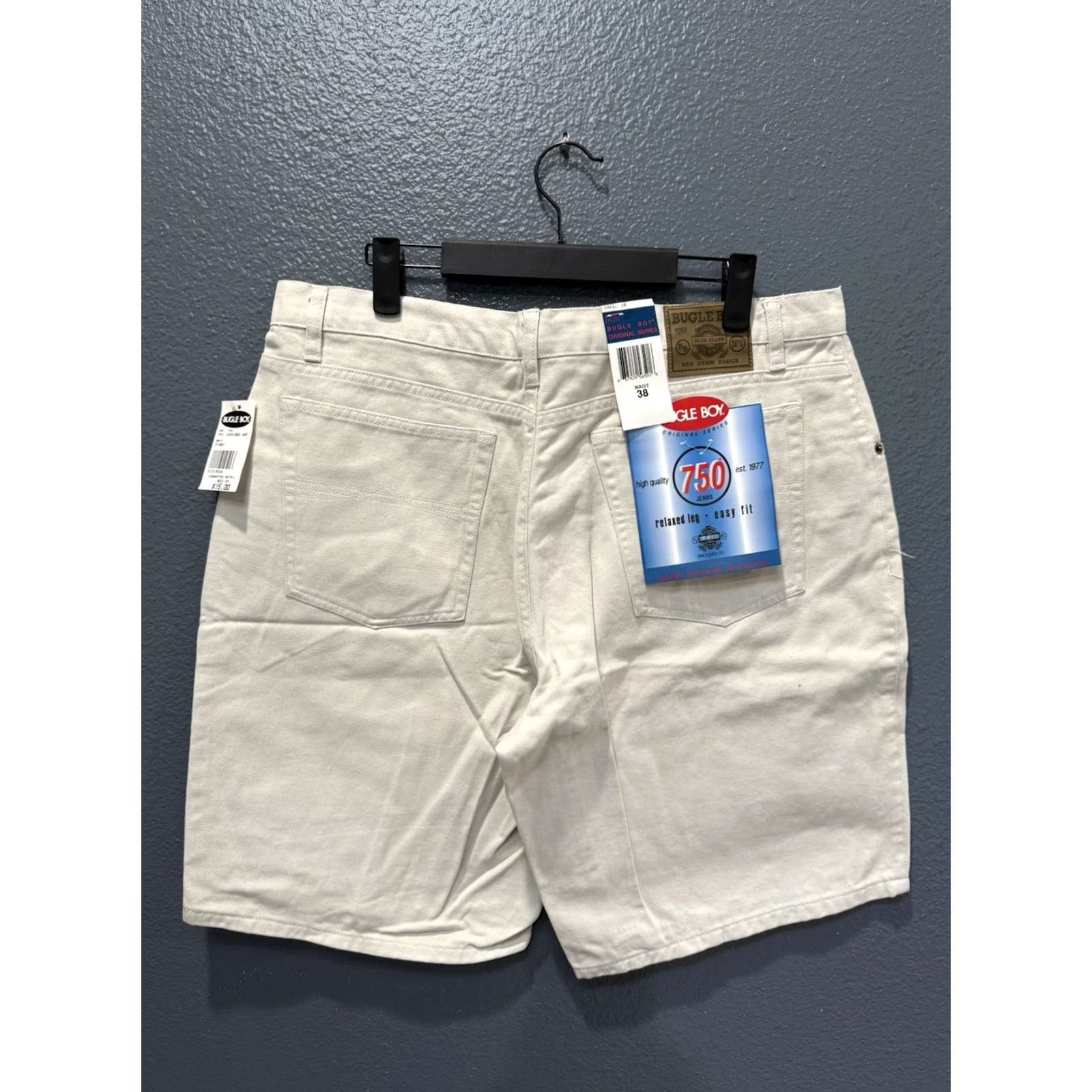 Bugle Boy VINTAGE Bugle Boy Shorts White Cotton Baggy 38 Mens 90s Size US 38 / EU 54 - 2 Thumbnail