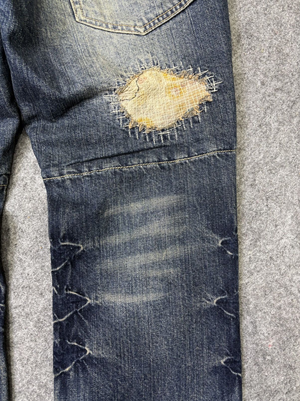 PPFM PPFM Double Waist Rust Wash Distressed Denim F778 Size US 32 / EU 48 - 11 Thumbnail