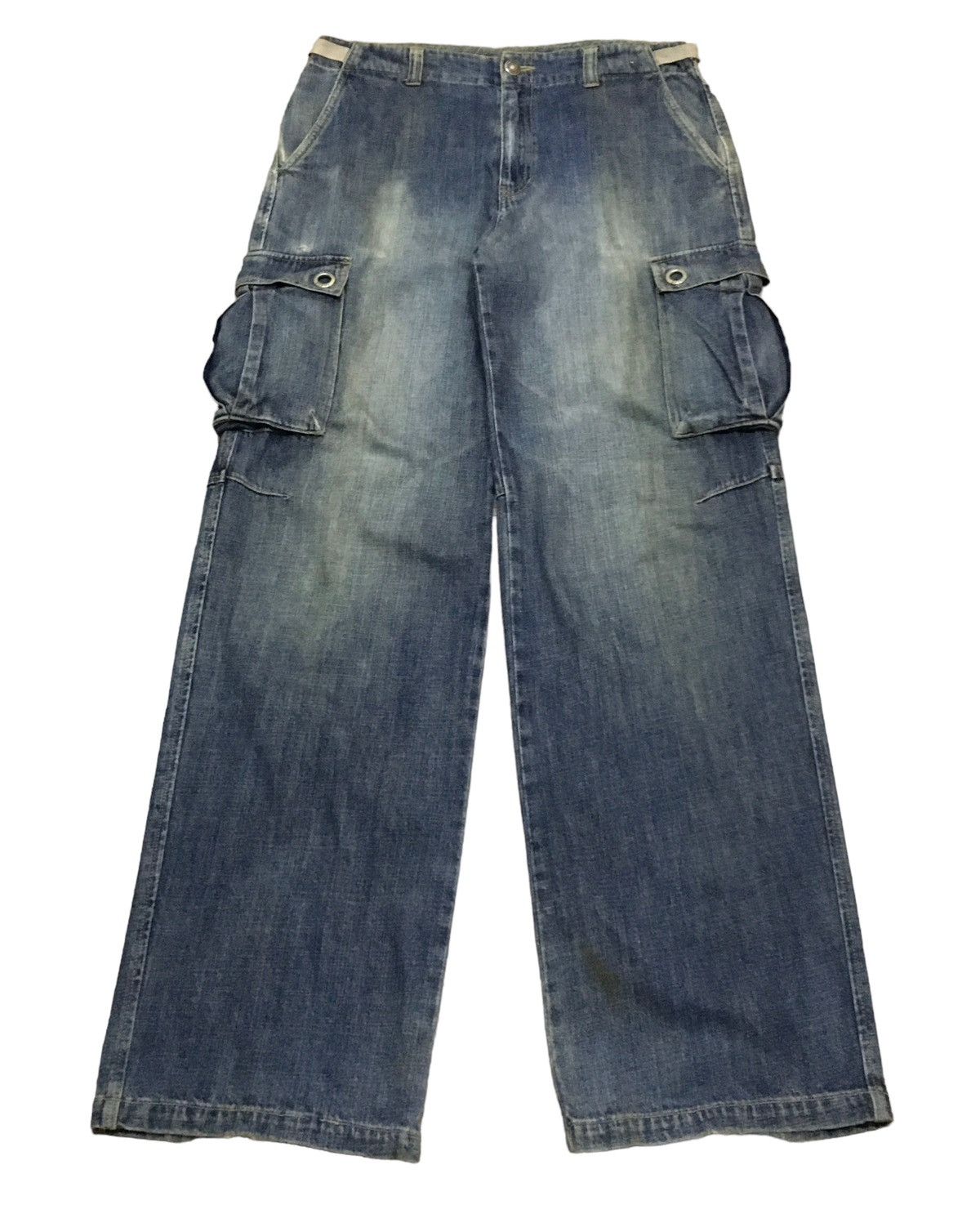 14th Addiction Rare Design Vintage Conus Avant Garde Tactical Jeans 1990s Size US 34 / EU 50 - 2 Thumbnail