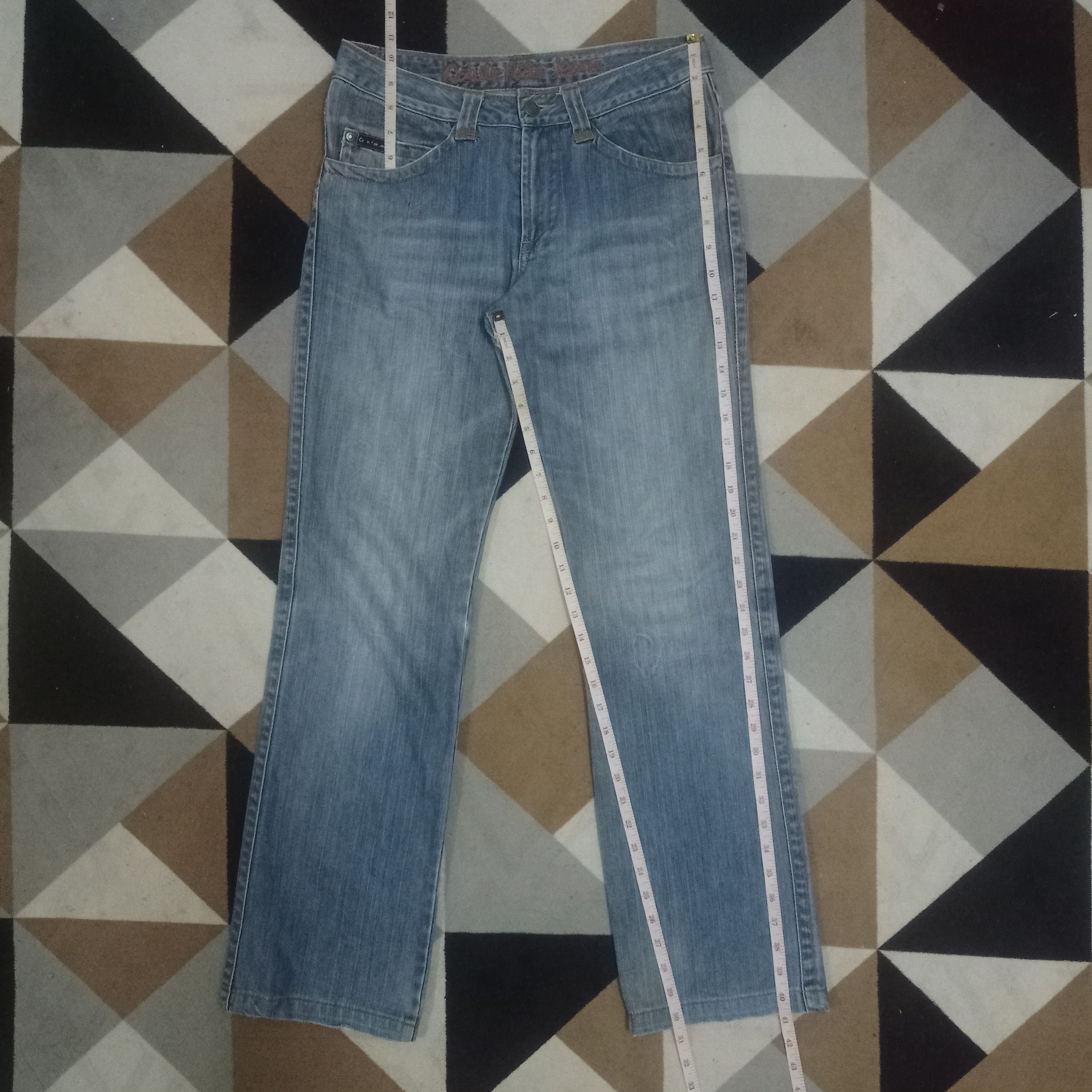 Calvin Klein Vintage Calvin Klein Blue Wash Distressed Baggy Style Jeans Size US 30 / EU 46 - 9 Thumbnail