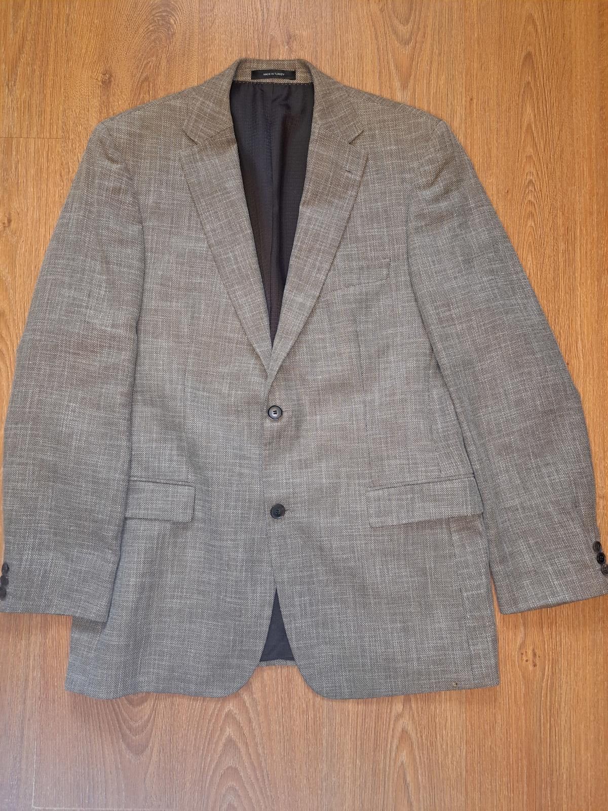 Hugo Boss Hugo Boss Sport Coat Mens 42L Brown Nailhead Wool Linen Size 42L - 1 Thumbnail