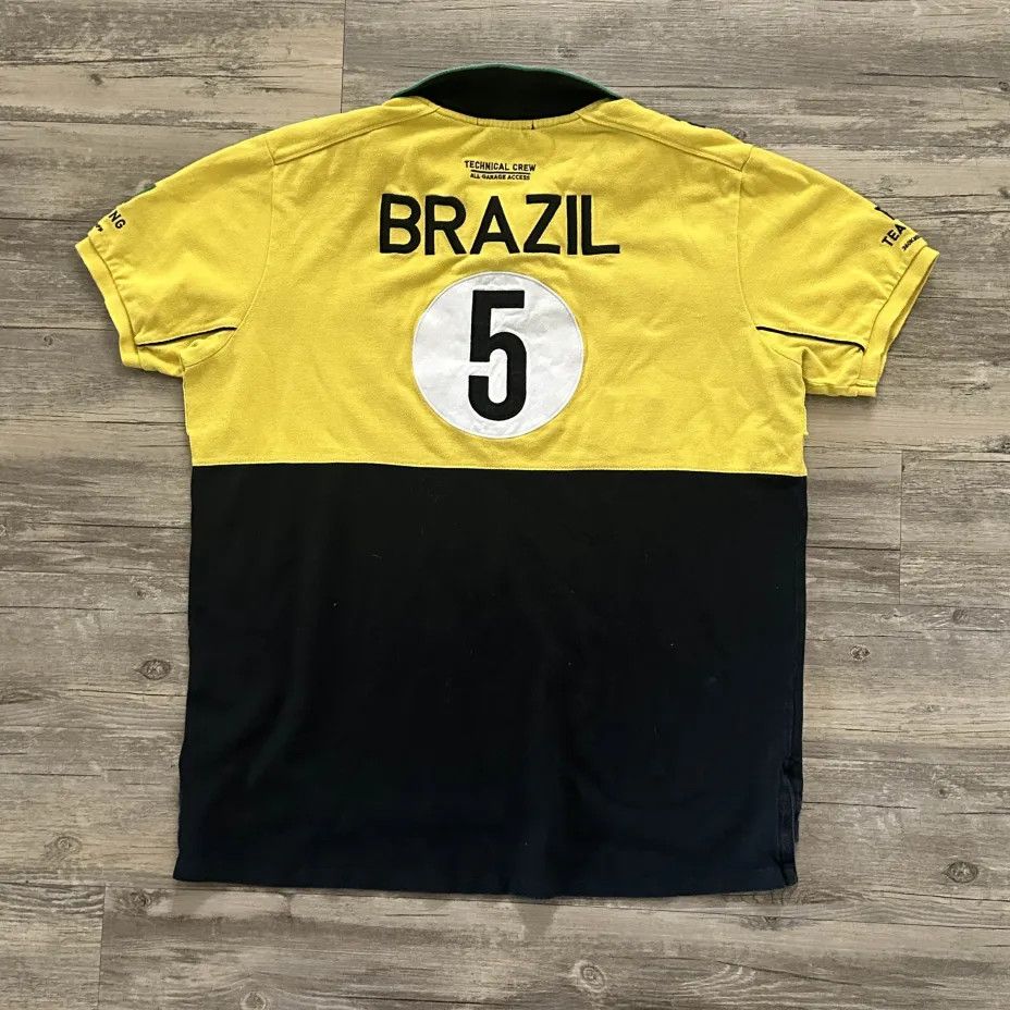 Polo Ralph Lauren Vintage Polo Ralph Lauren RL1 Racing Brazil Rugby Shirt Size US XXL / EU 58 / 5 - 6 Thumbnail