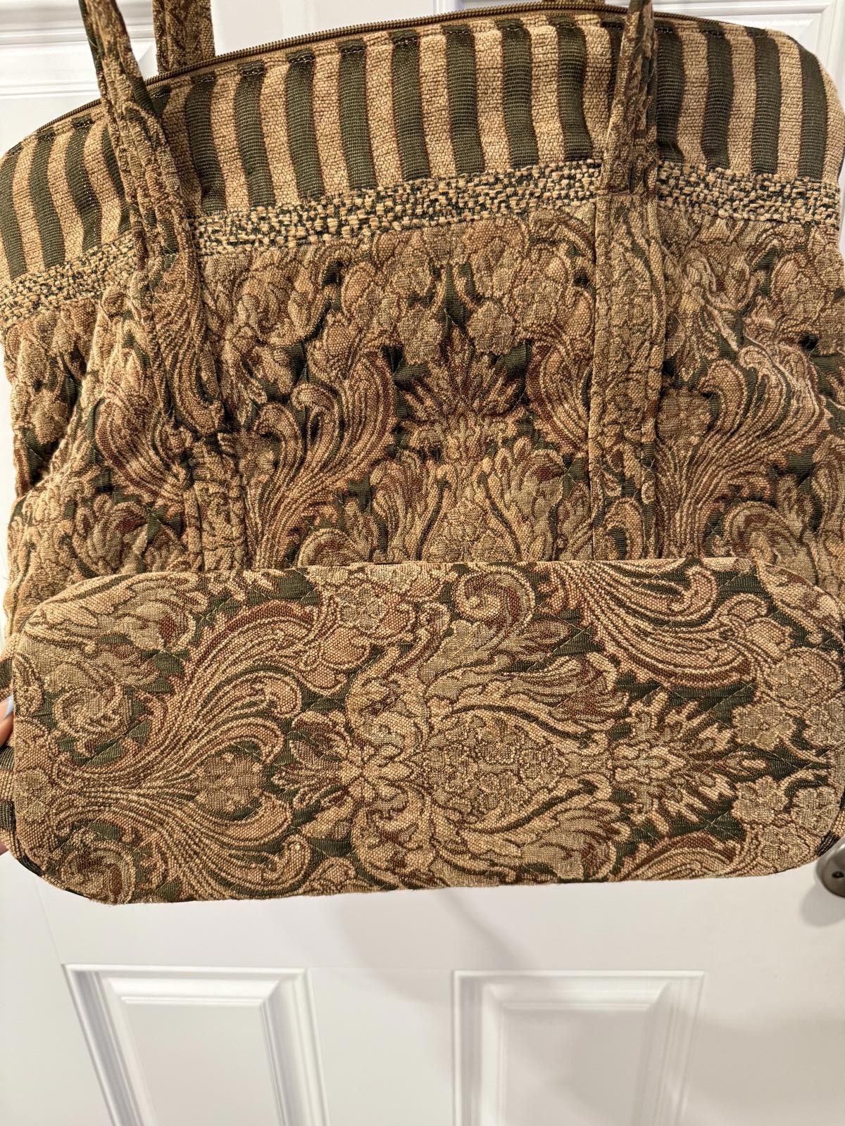 Designer Jennifer Taylor Tapestry Brocade Brown Quilted Purse Size ONE SIZE - 5 Thumbnail
