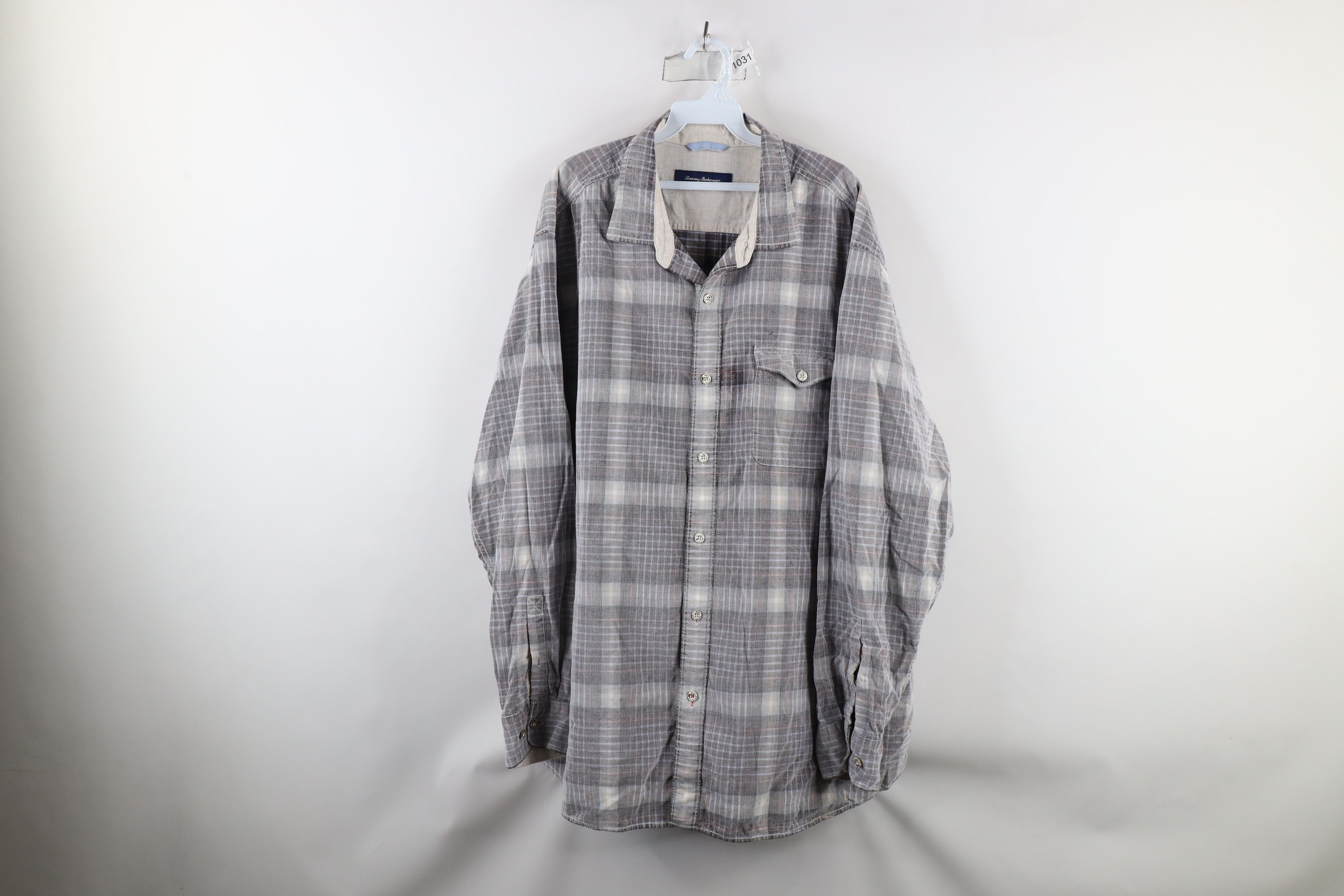Tommy Bahama × Vintage Tommy Bahama Corduroy Collared Button Shirt Plaid Cotton Size US XXL / EU 58 / 5 - 1 Thumbnail