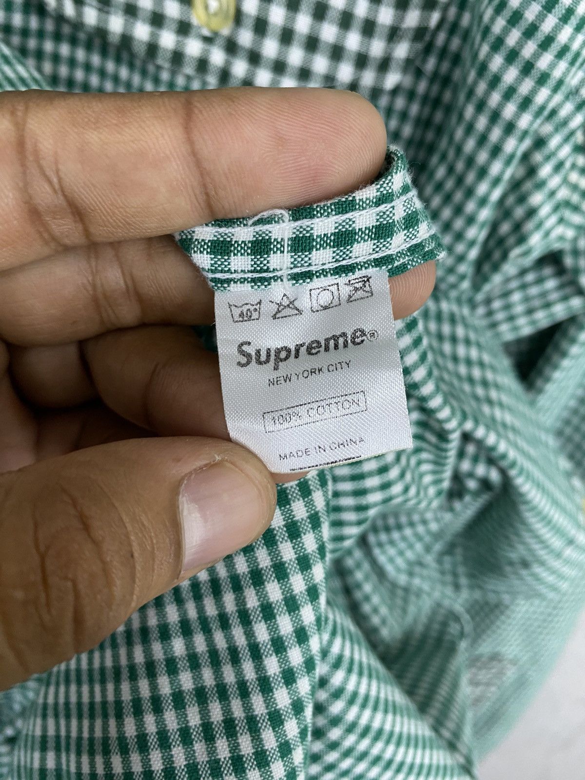 Supreme SUPREME GREEN CHECKED SHIRT. SIZE XLARGE . NYC. SKATEBOARD. Size US XL / EU 56 / 4 - 10 Thumbnail