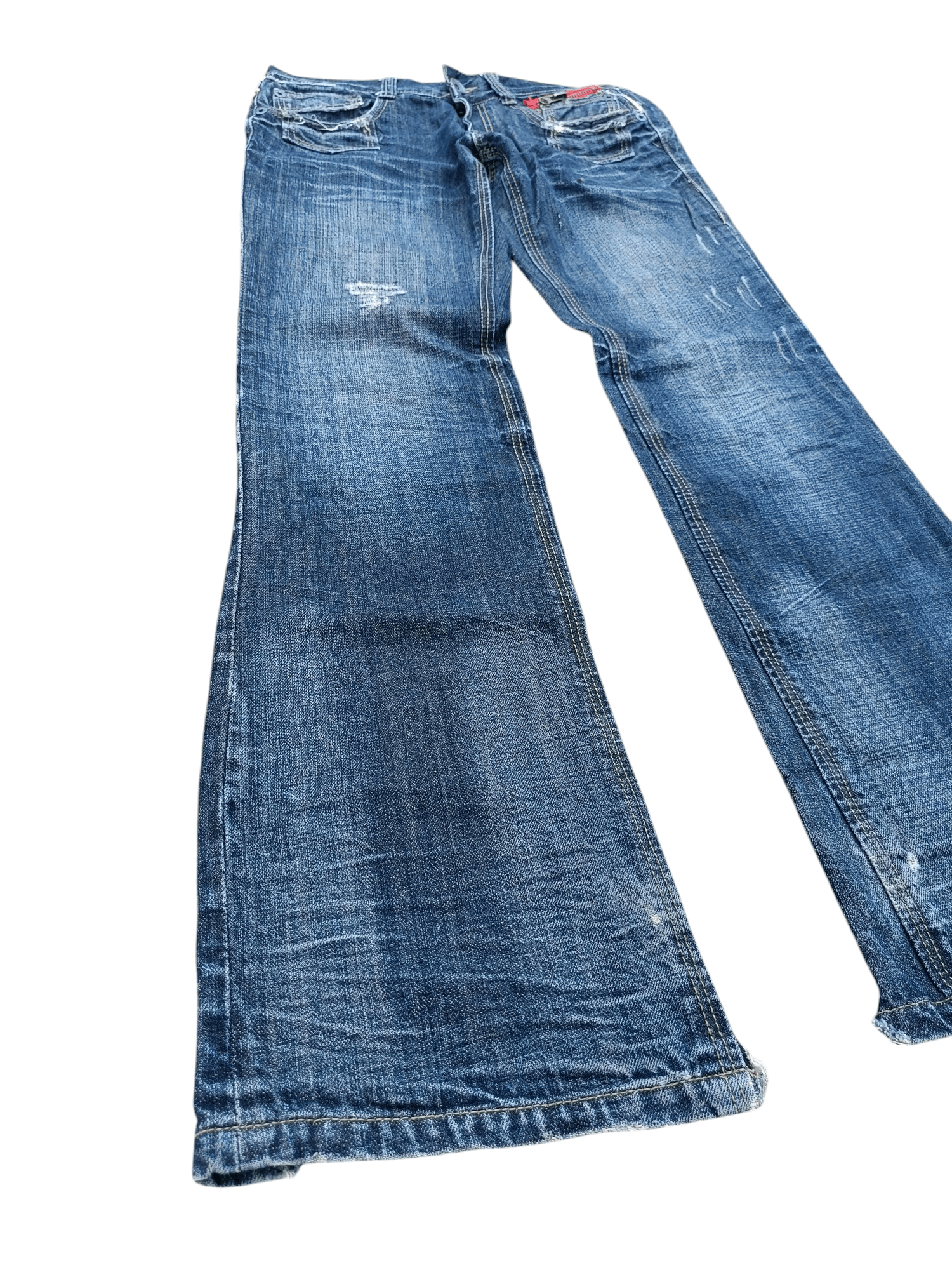 If Six Was Nine × Japanese Brand × Le Grande Bleu (L.G.B.) FLARED Distressed Japanese Brand RUSS-K Bootcut Denim Size US 30 / EU 46 - 2 Thumbnail