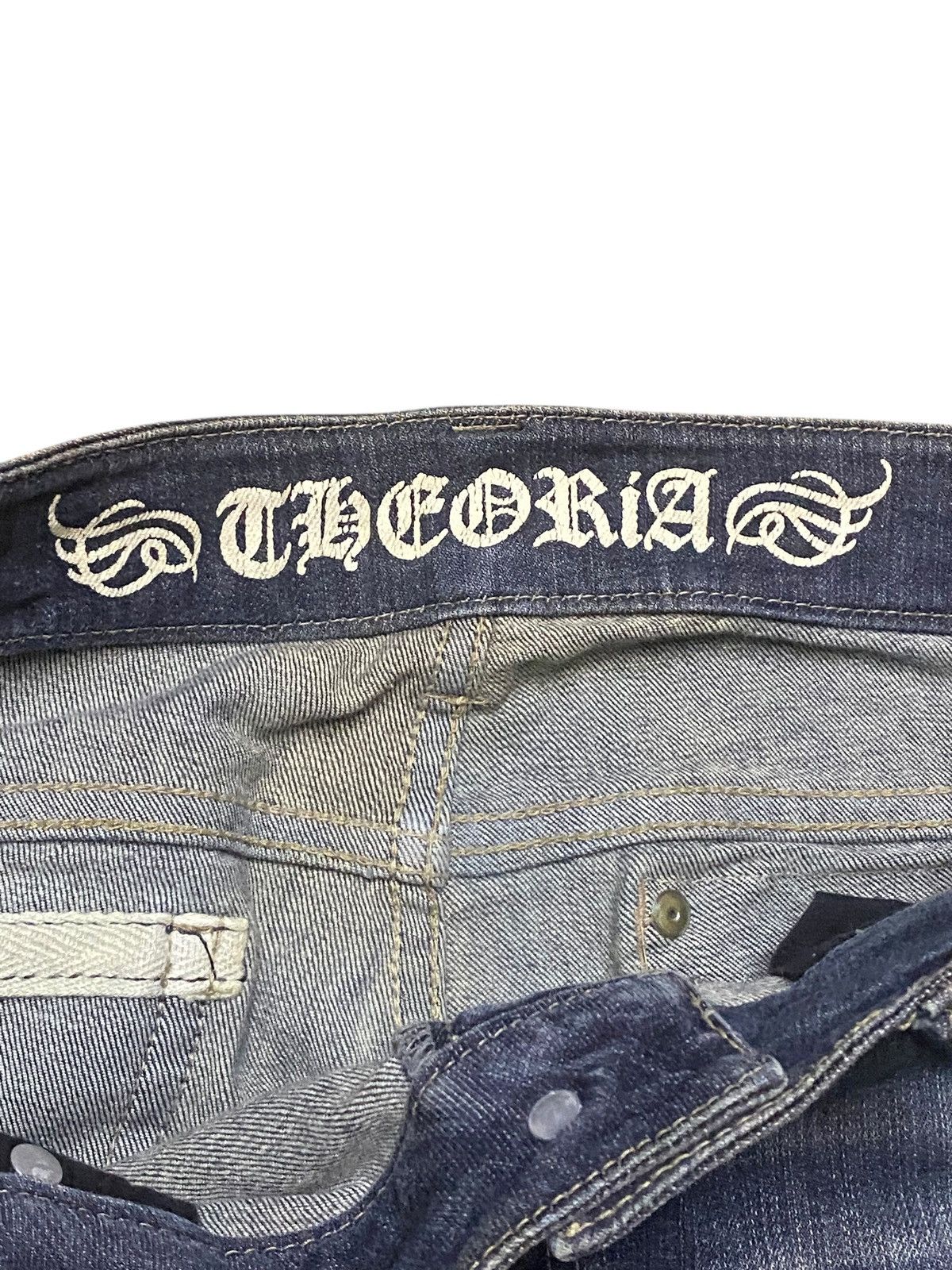 Japanese Brand Vintage Japanese Brand Theoria Embroidery Skinny Fit Jeans Size US 30 / EU 46 - 10 Thumbnail