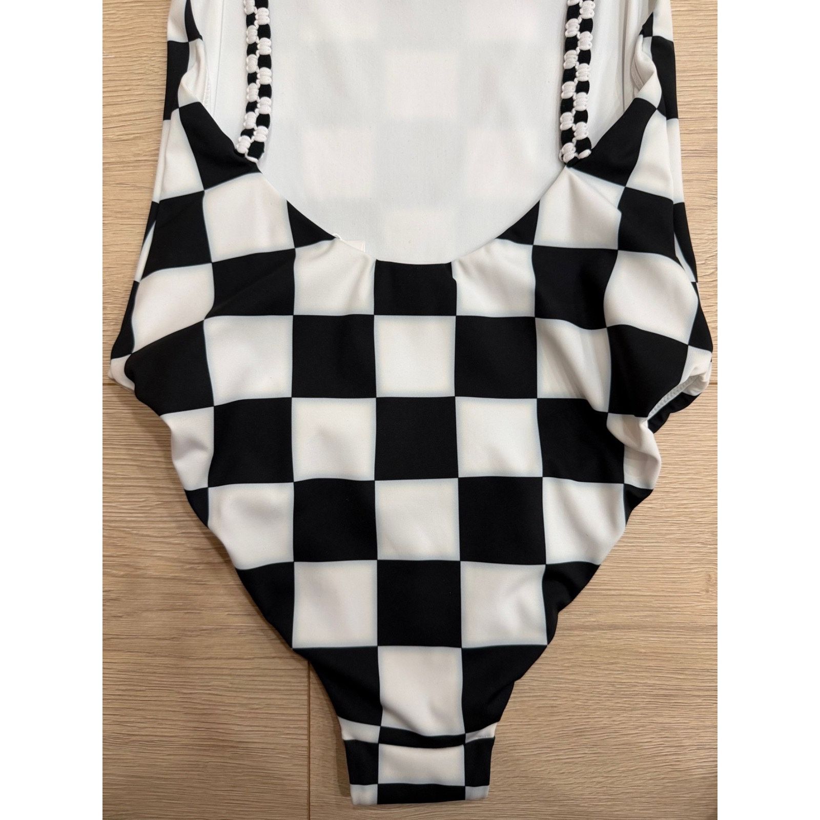 Chanel Chanel 23C Black White Checker Crystal CC Logo One Piece 36 Size XS / US 0-2 / IT 36-38 - 10 Thumbnail