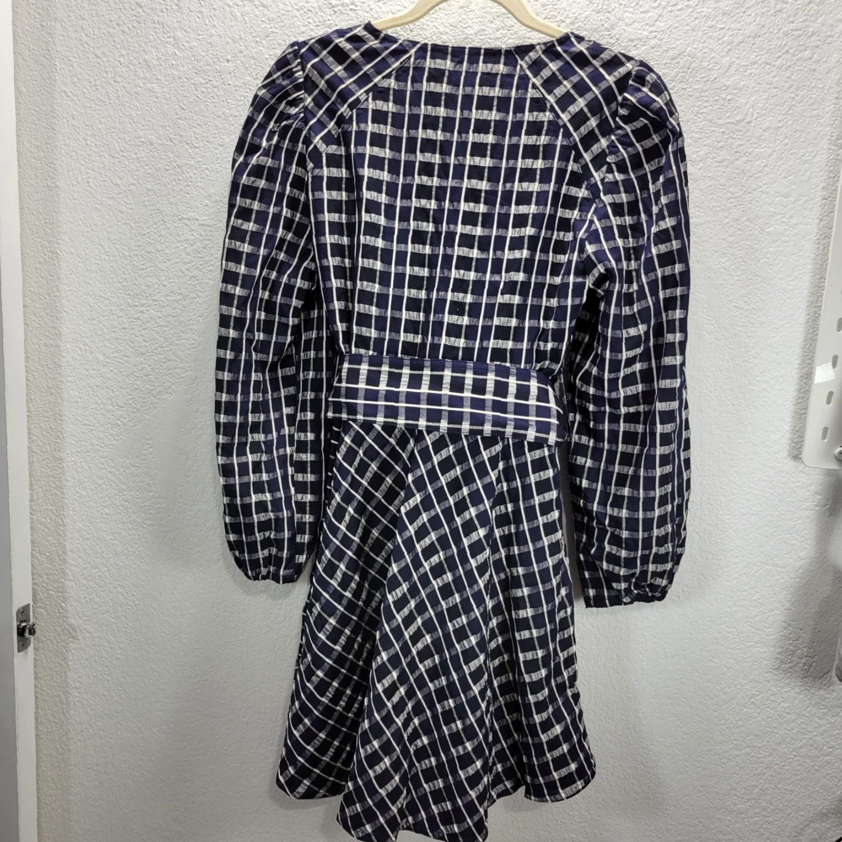 Tanya Taylor Tanya Taylor Dress Womens Nicola Mini Dress Sz 2 Blue Plaid Belted V-Neck Lined New Size XS / US 0-2 / IT 36-38 - 3 Thumbnail