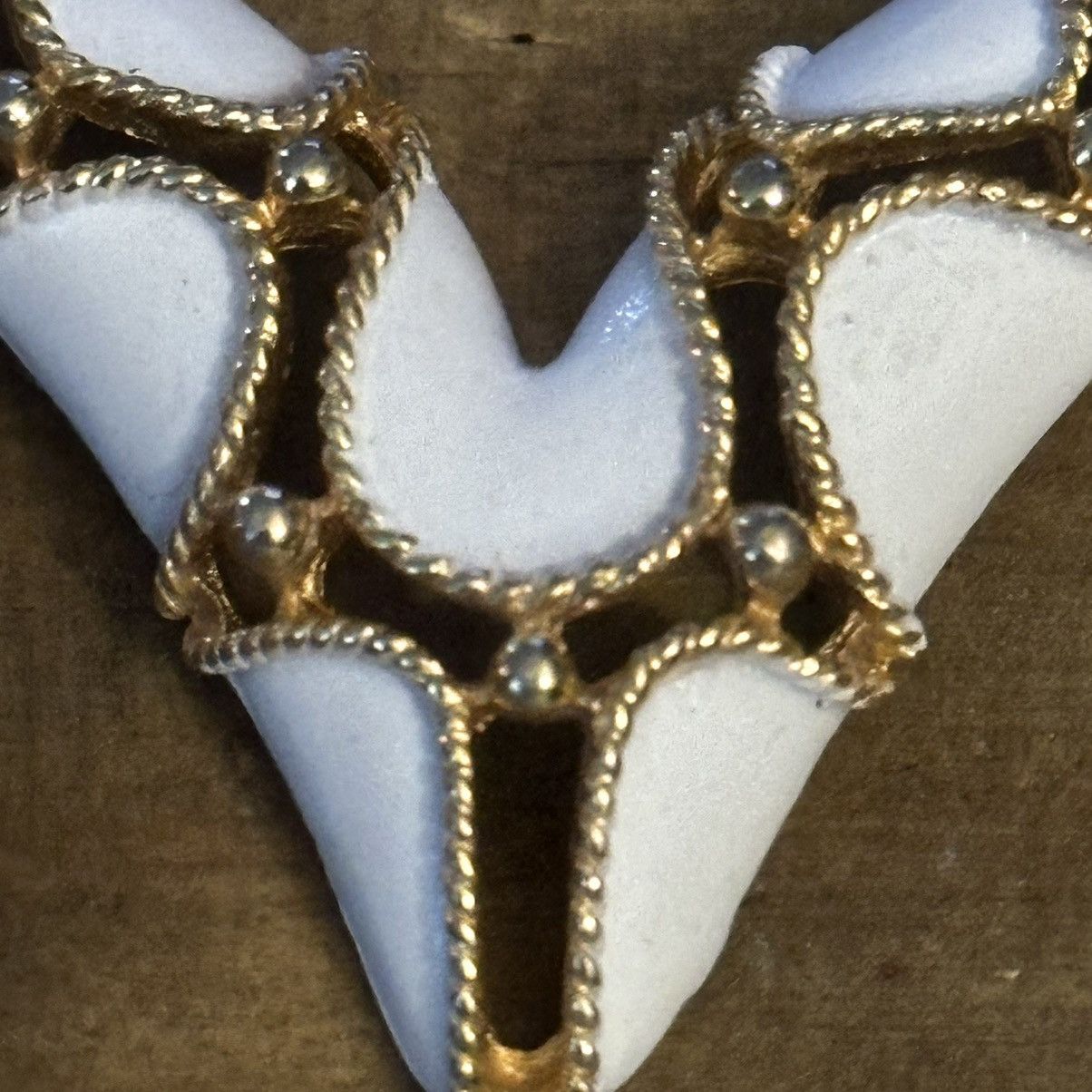 Vintage Vintage art deco white chevron necklace Size ONE SIZE - 4 Thumbnail
