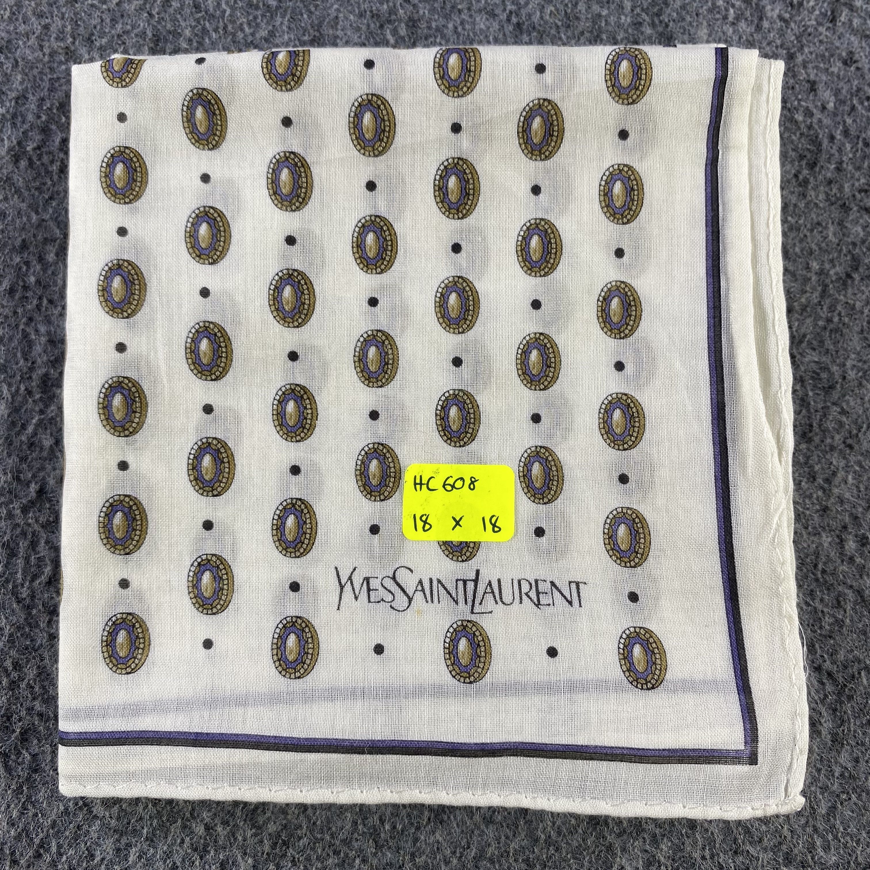 Designer × Vintage × Yves Saint Laurent Yves Saint Laurent Handkerchief/Neckerchief/Bandana HC608 Size ONE SIZE - 5 Thumbnail