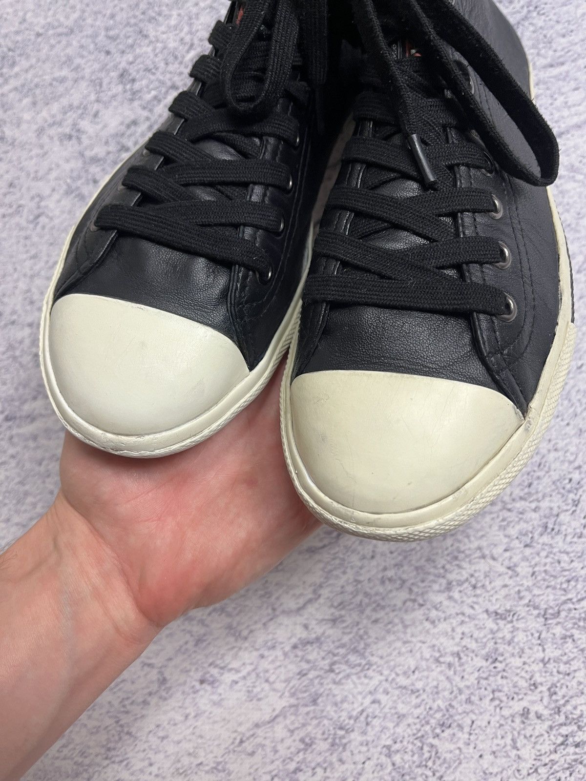 Prada Prada Red Tab Leather High Top Sneakers Shoes Size US 6 / IT 36 - 12 Thumbnail