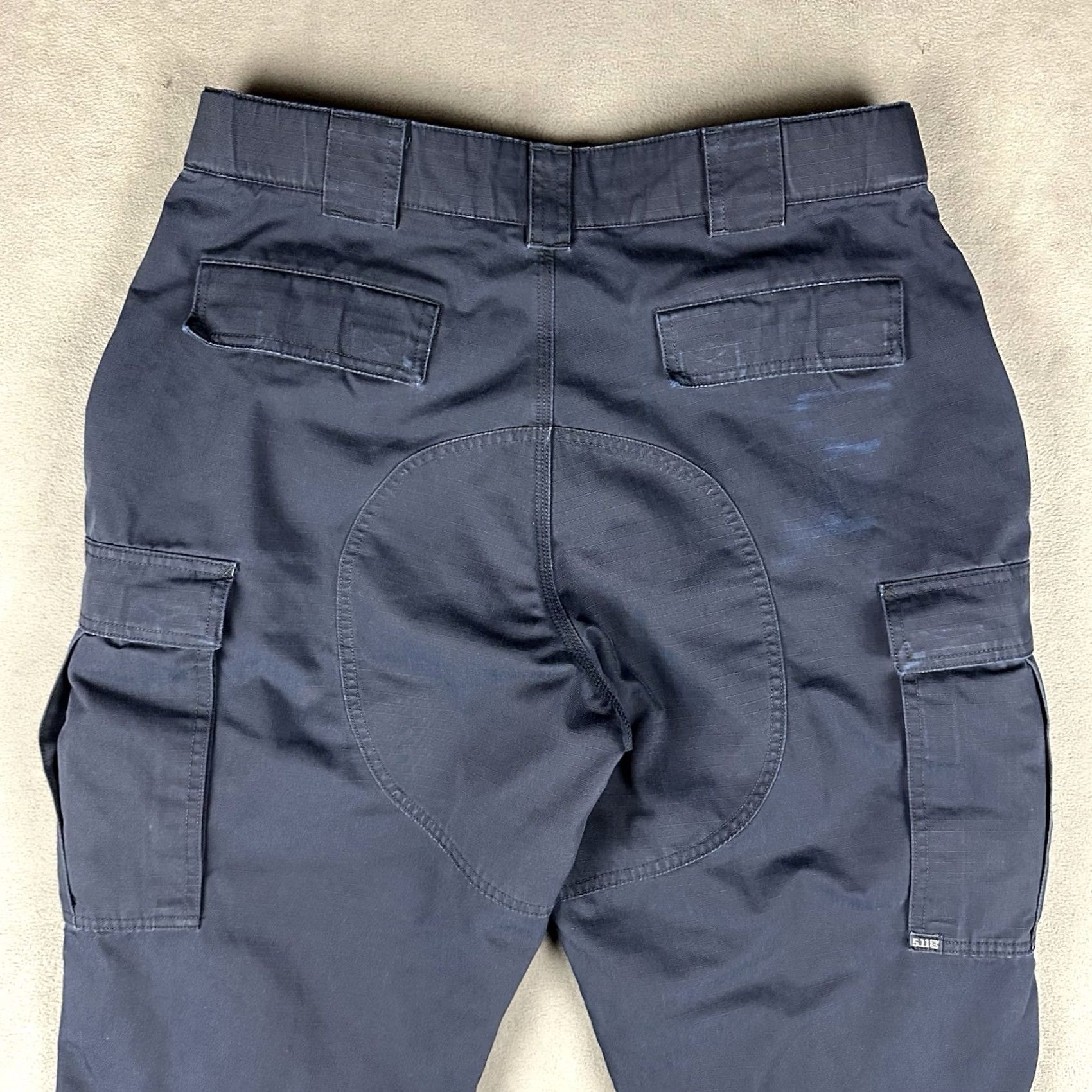 Vintage 5.11 Tactical Pants Mens Large Short Blue Ripstop High-Performance Casual Workwear Cargo Pockets USA Size US 33 - 4 Thumbnail