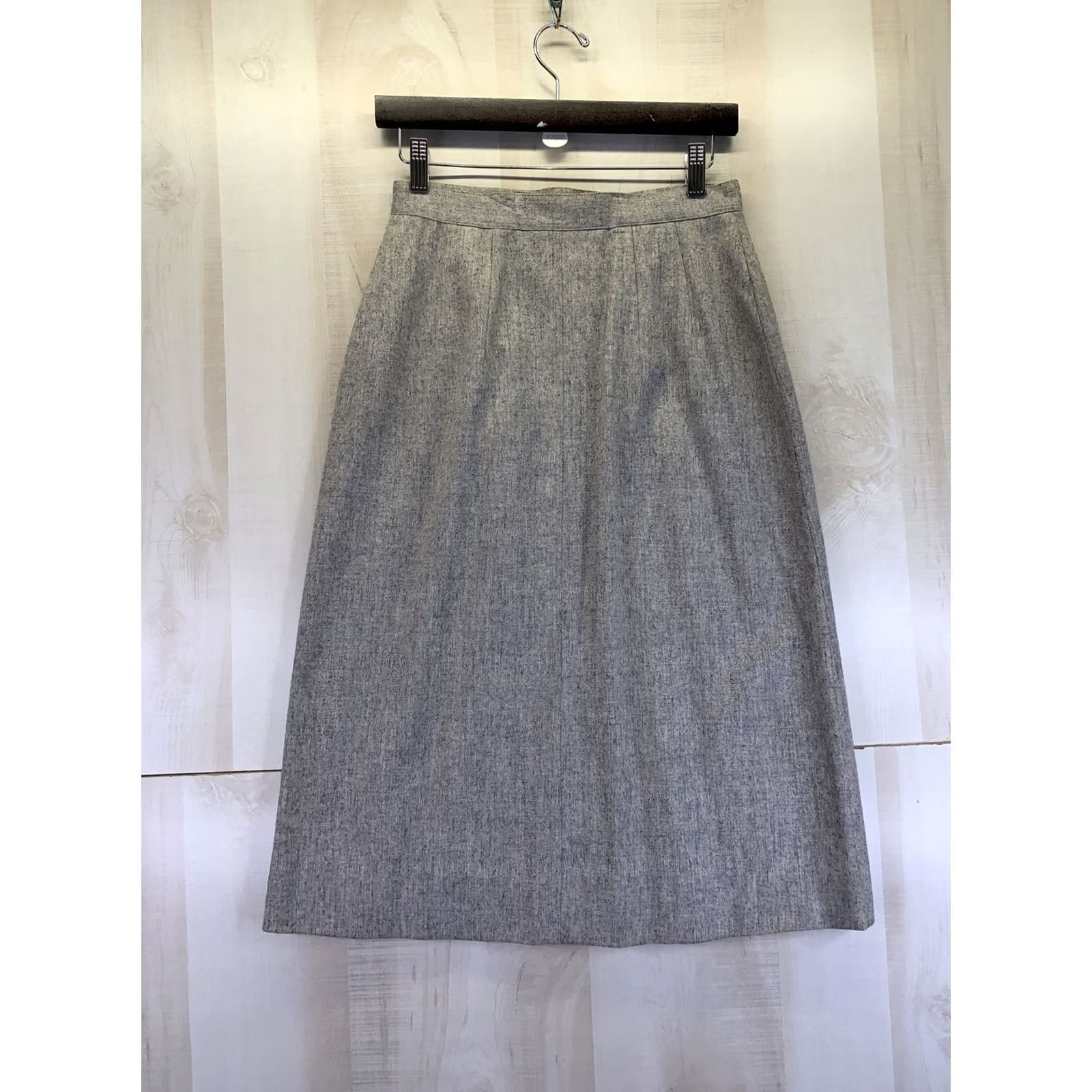 Pendleton VINTAGE Pendleton Skirt Women 14 Wool Heather Gray A-Line Knee Length 80s 90s Preppy Workwear Mens Womens Girls? Size 36" / US 14 / IT 50 - 5 Thumbnail