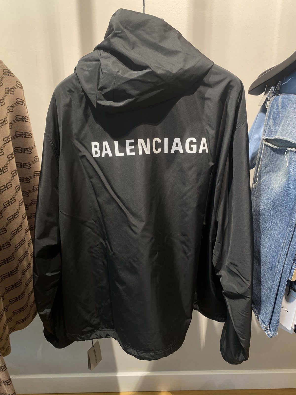 Balenciaga BNWT Balenciaga Back Logo Windbreaker Grailed