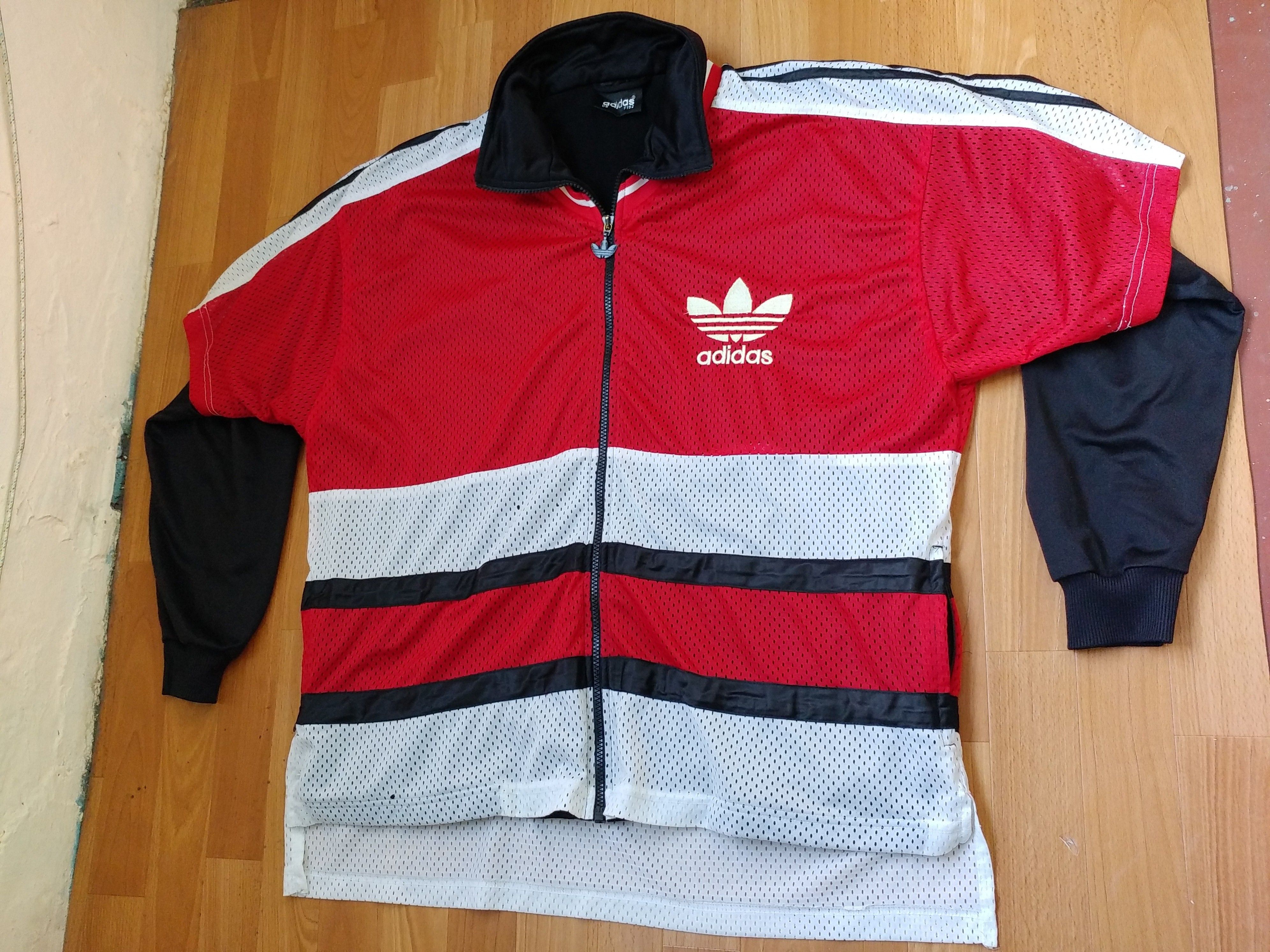 Adidas × Vintage ADIDAS jacket, vintage track top 90s hip hop Run DMC size L Size US L / EU 52-54 / 3 - 10 Thumbnail
