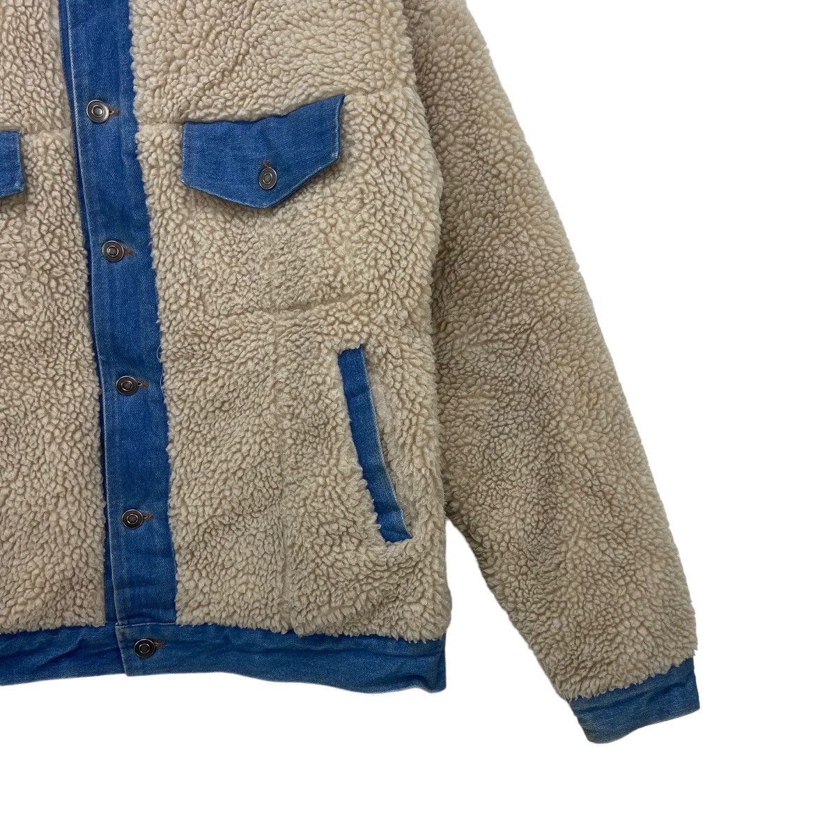 Japanese Brand 🔥Iconic Stylish Street Fashion Denim Sherpa Trucker Size US M / EU 48-50 / 2 - 7 Thumbnail