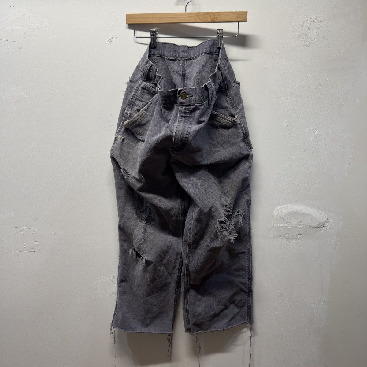 Carhartt Carhartt Thrashed Faded Distressed Pants ERD Grunge Chrome Size US 31 - 16 Thumbnail