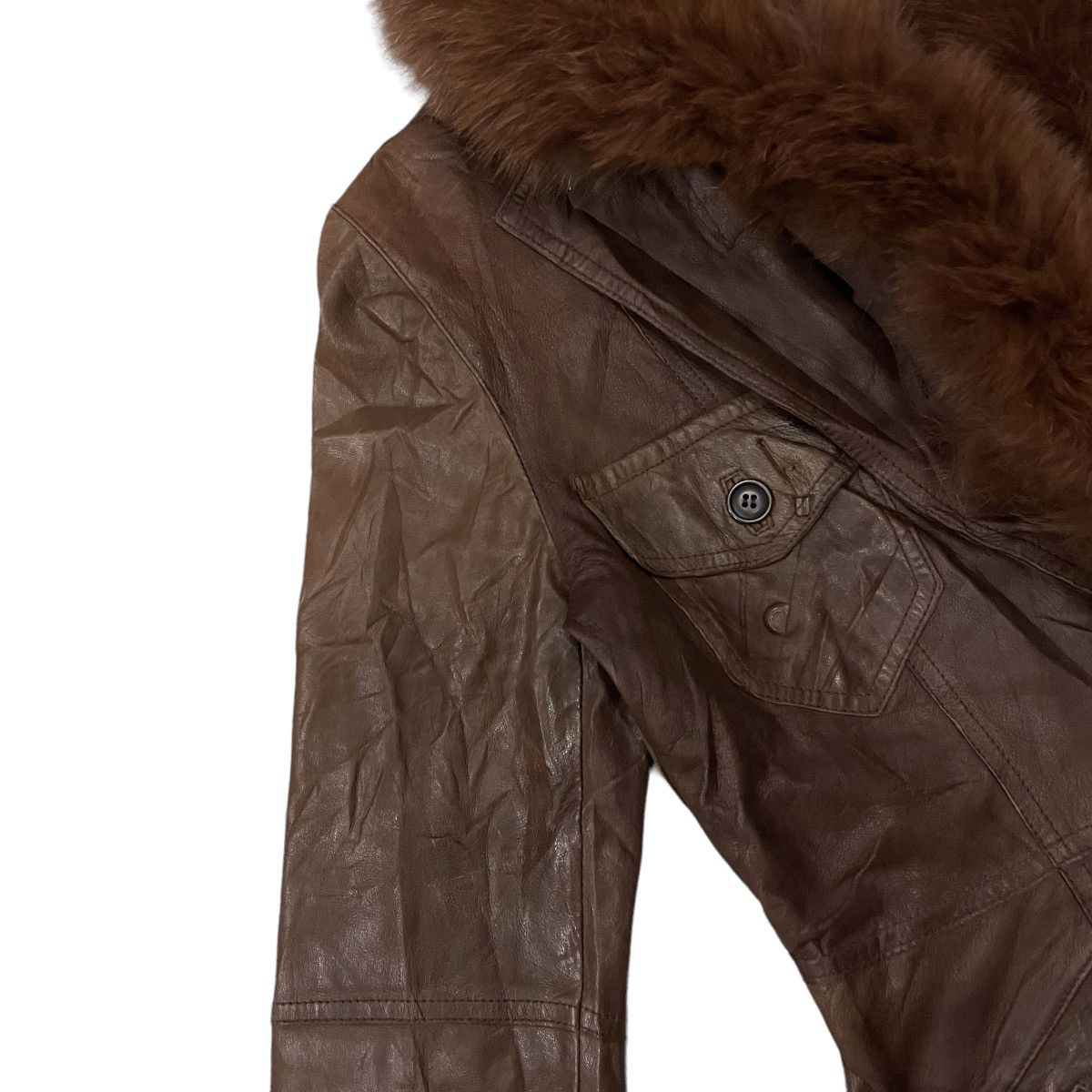Leather Vintage Patrick Cox Wannabe Mink Fur Sheep leather Jacket Size S / US 4 / IT 40 - 8 Thumbnail