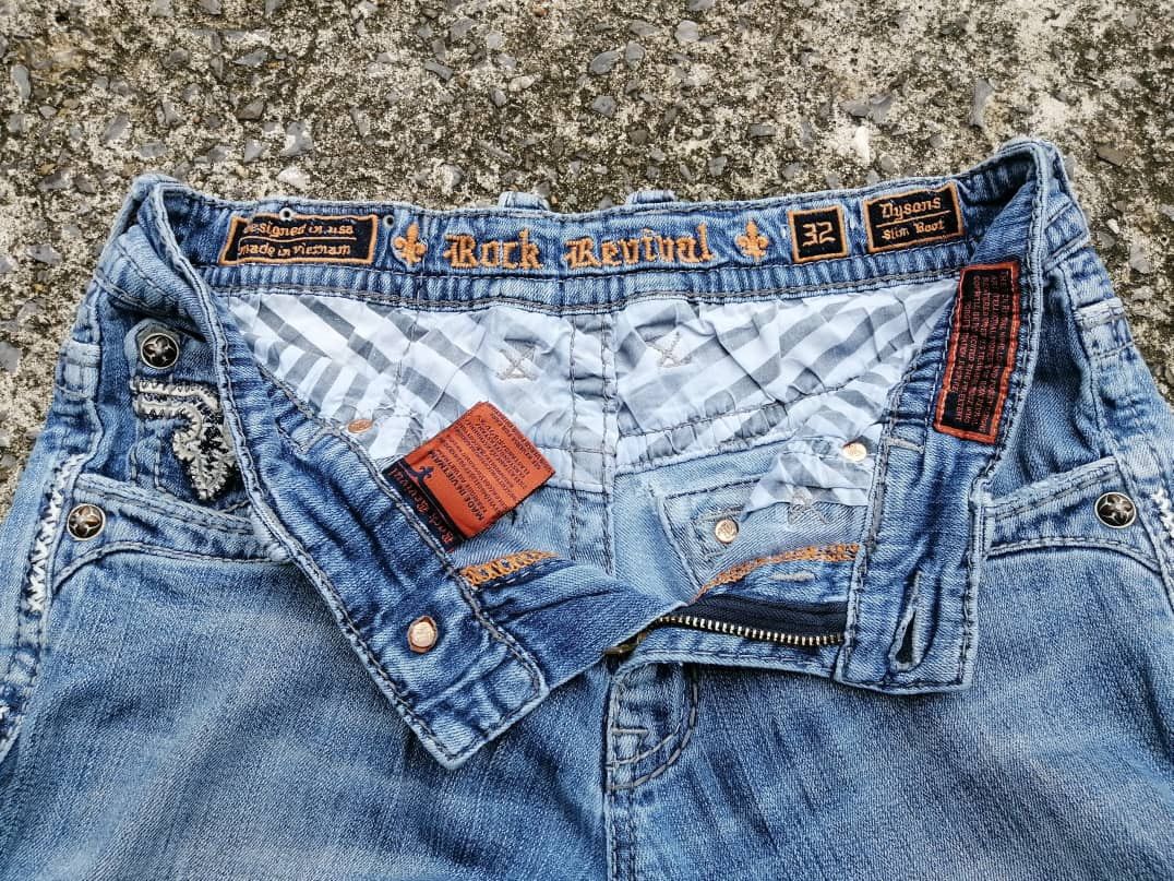 Rock Revival Rock Revival Dysons Slim Bootcut Denim Jeans Size 32" / US 10 / IT 46 - 12 Thumbnail