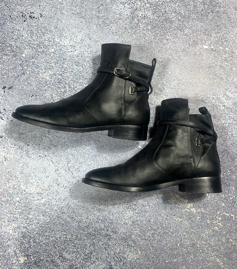 Balenciaga Balenciaga black leather straps boots shoes classic luxury Size US 8.5 / IT 38.5 - 2 Thumbnail