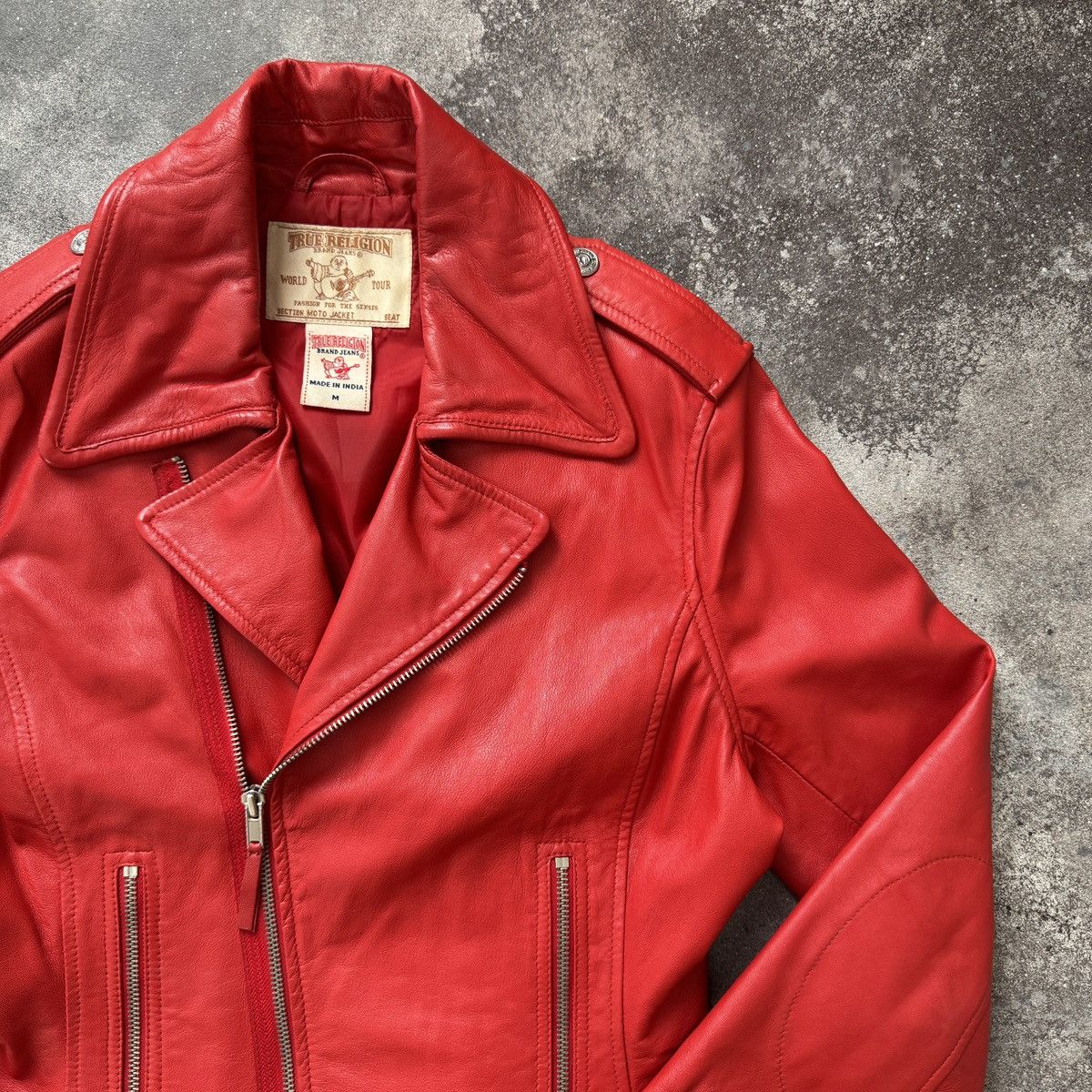 True Religion True Religion Vintage Y2K Leather Moto Jacket Size M / US 6-8 / IT 42-44 - 5 Thumbnail
