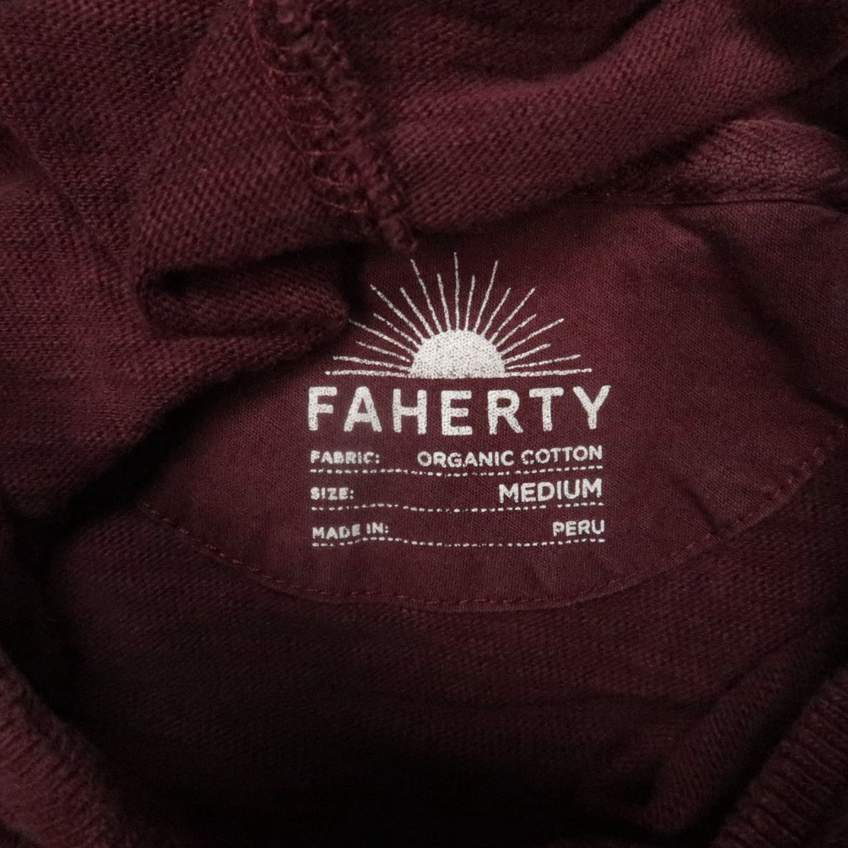 Faherty FAHERTY Hoodie Men’s Medium Red Pullover Midweight Organic Cotton Long Sleeve Hooded Gym & Training Size US M / EU 48-50 / 2 - 3 Thumbnail