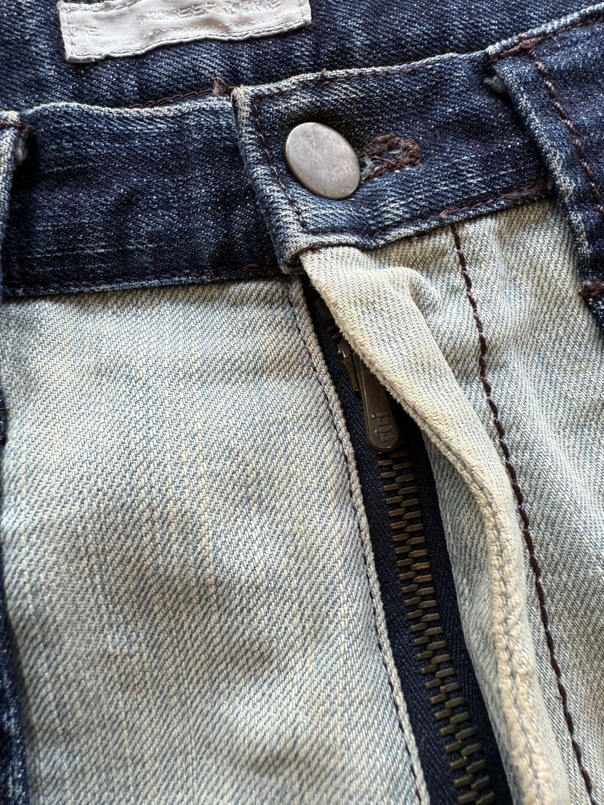 Number (N)ine Number Nine A/W 2000 “Redisun” Distressed Bush Denim Pant Size US 32 / EU 48 - 4 Thumbnail