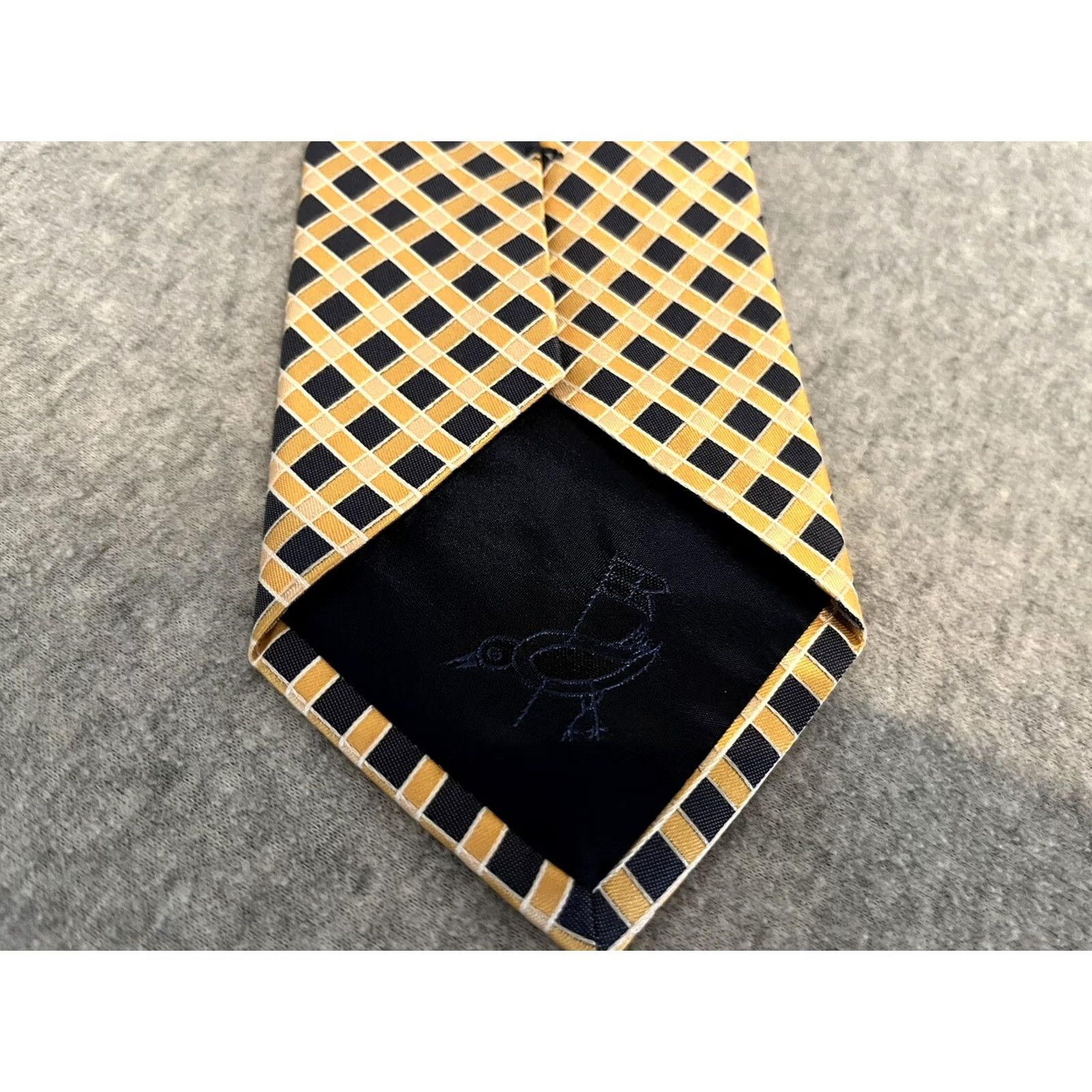 Faconnable Façonnable Tie Men Multicolor Silk Geometric Diamonds 57"-60" Blue Yellow 100% Silk Size ONE SIZE - 2 Thumbnail