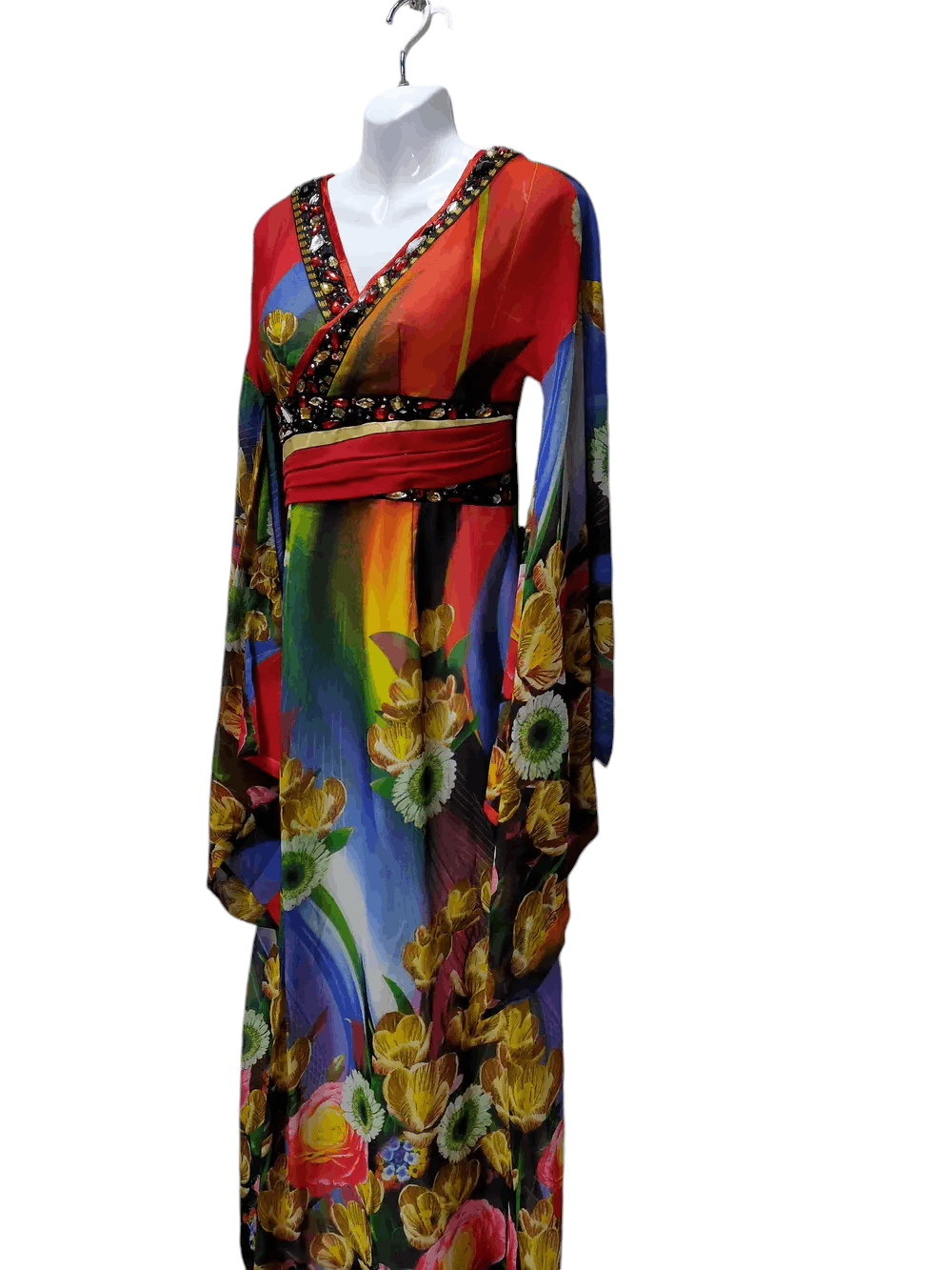 Japanese Brand Floral print maxi japanese dress Size S / US 4 / IT 40 - 2 Thumbnail