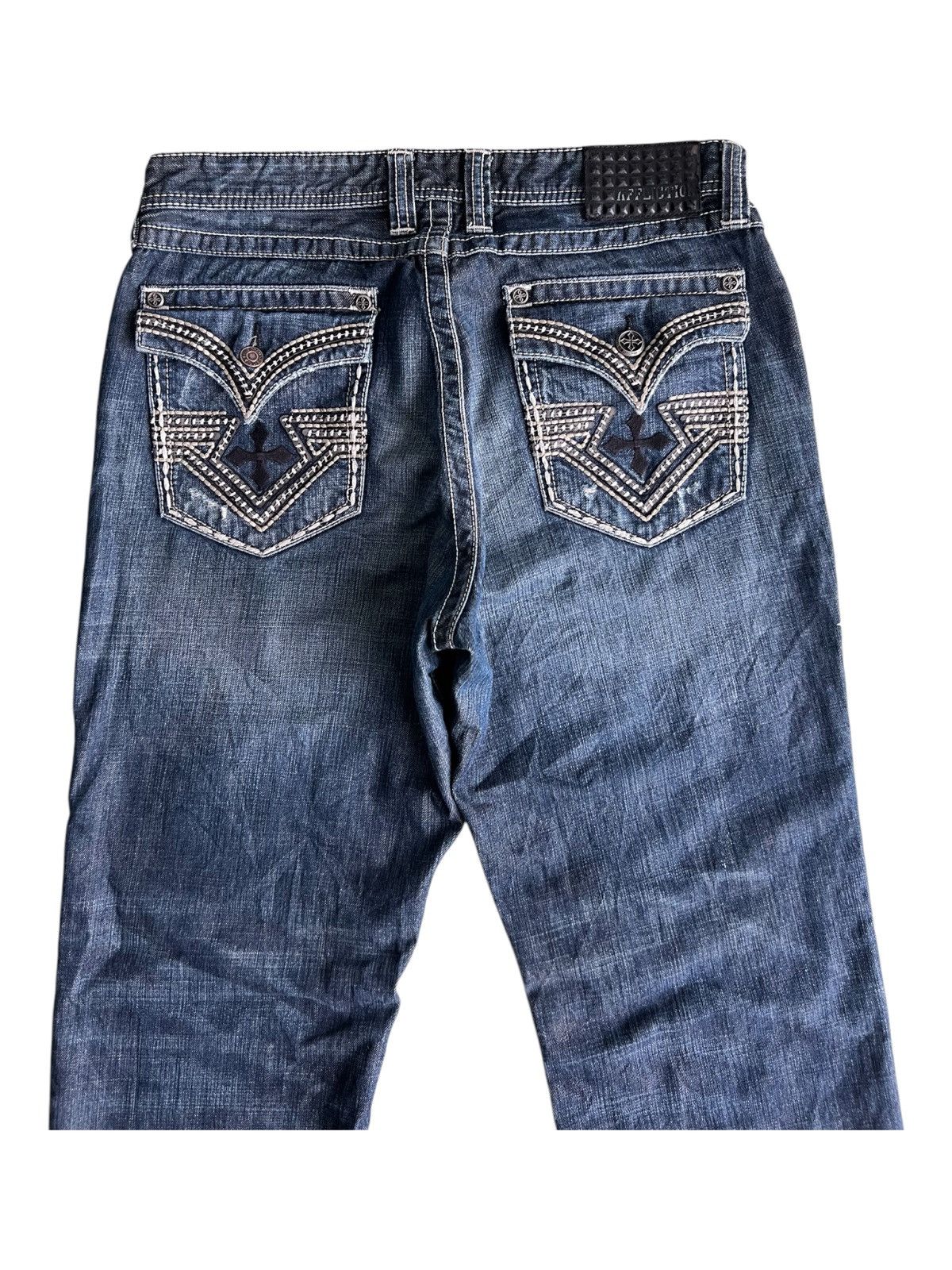 Affliction × JNCO Y2K Affliction Grant Premium Exclusive Buckle Baggy Jeans Size US 36 / EU 52 - 3 Thumbnail